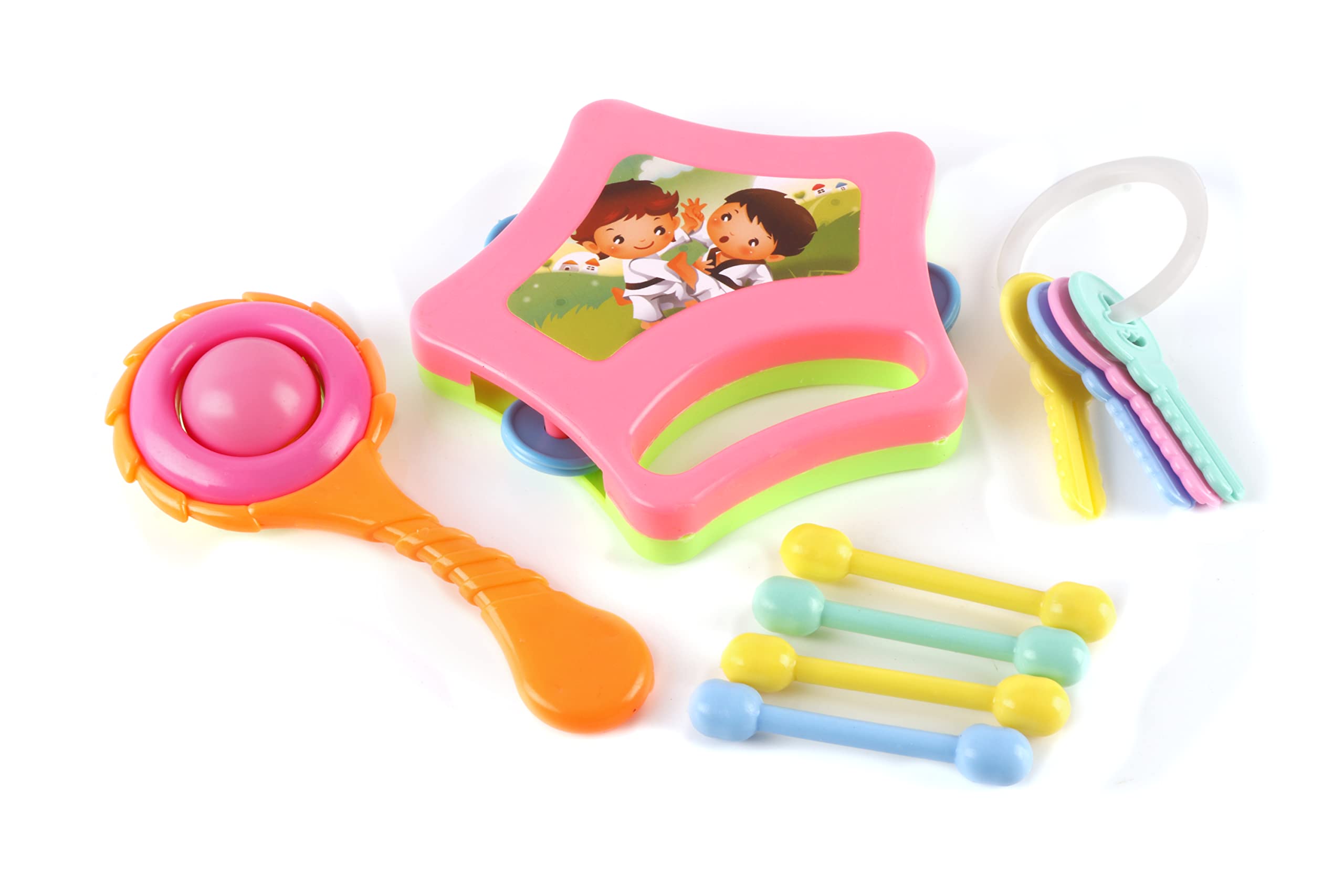 Ratnas Little Doll Rattle Set of 4 pcs for Infants. Sweet Musical Sounds from rattles Makes Baby Happy. (B076572NV2) Amazon Price History, Amazon Price Tracker