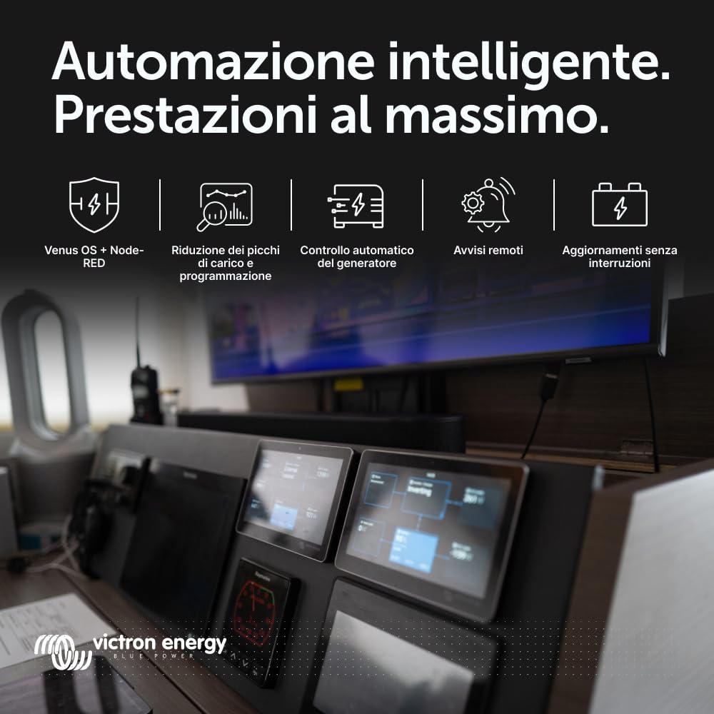 Victron Energy Ekrano GX con Display Integrato per Monitoraggio e Controllo del Sistema