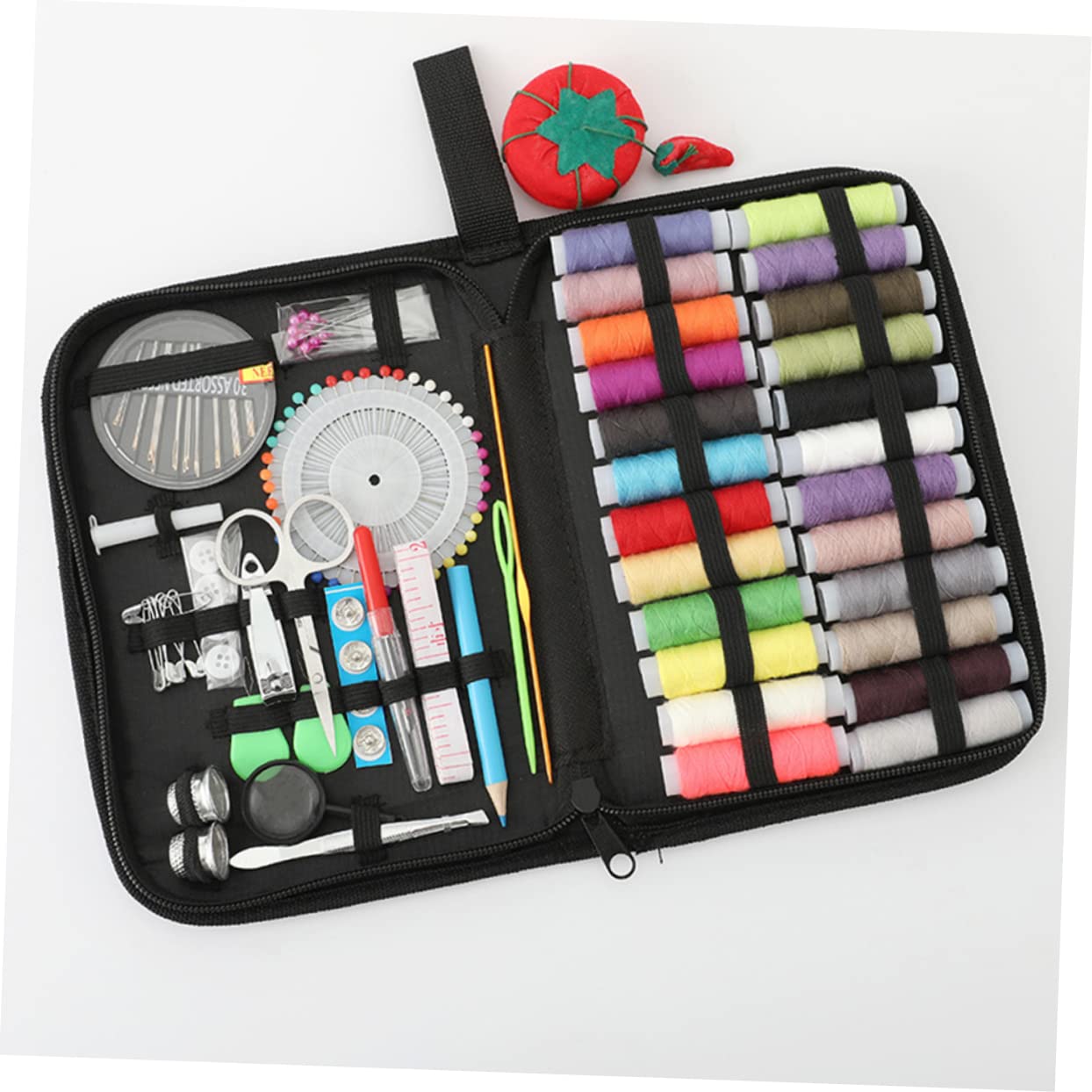 Kit de Costura Multifunción Hogar, 132 Piezas, Negro