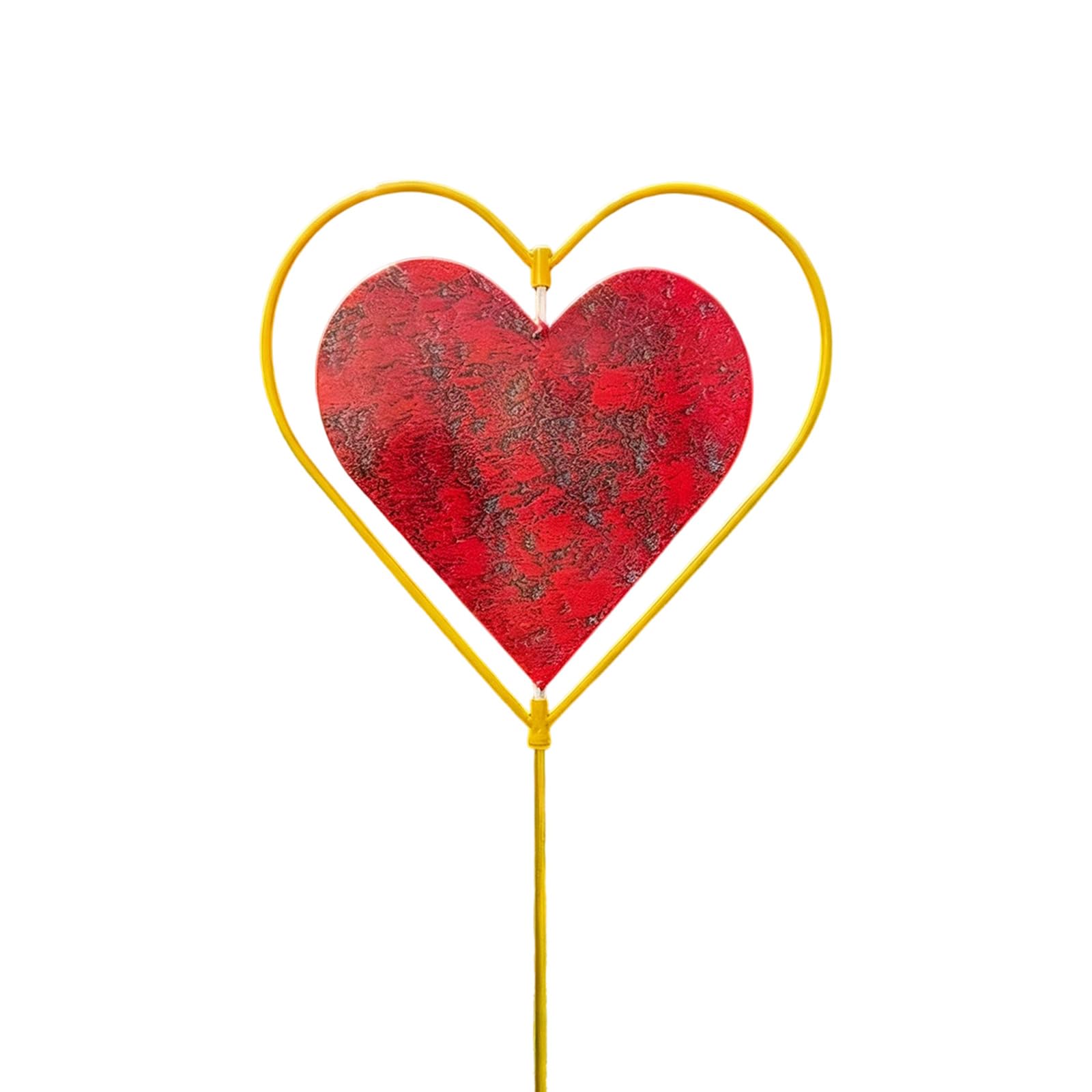 SHINLHUA Metal Love Heart Garden Stake Decors Heart Decorative Garden Stakes, Outdoor Decorations Metal Yard Art Ornament Gifts Yard Art Ornament