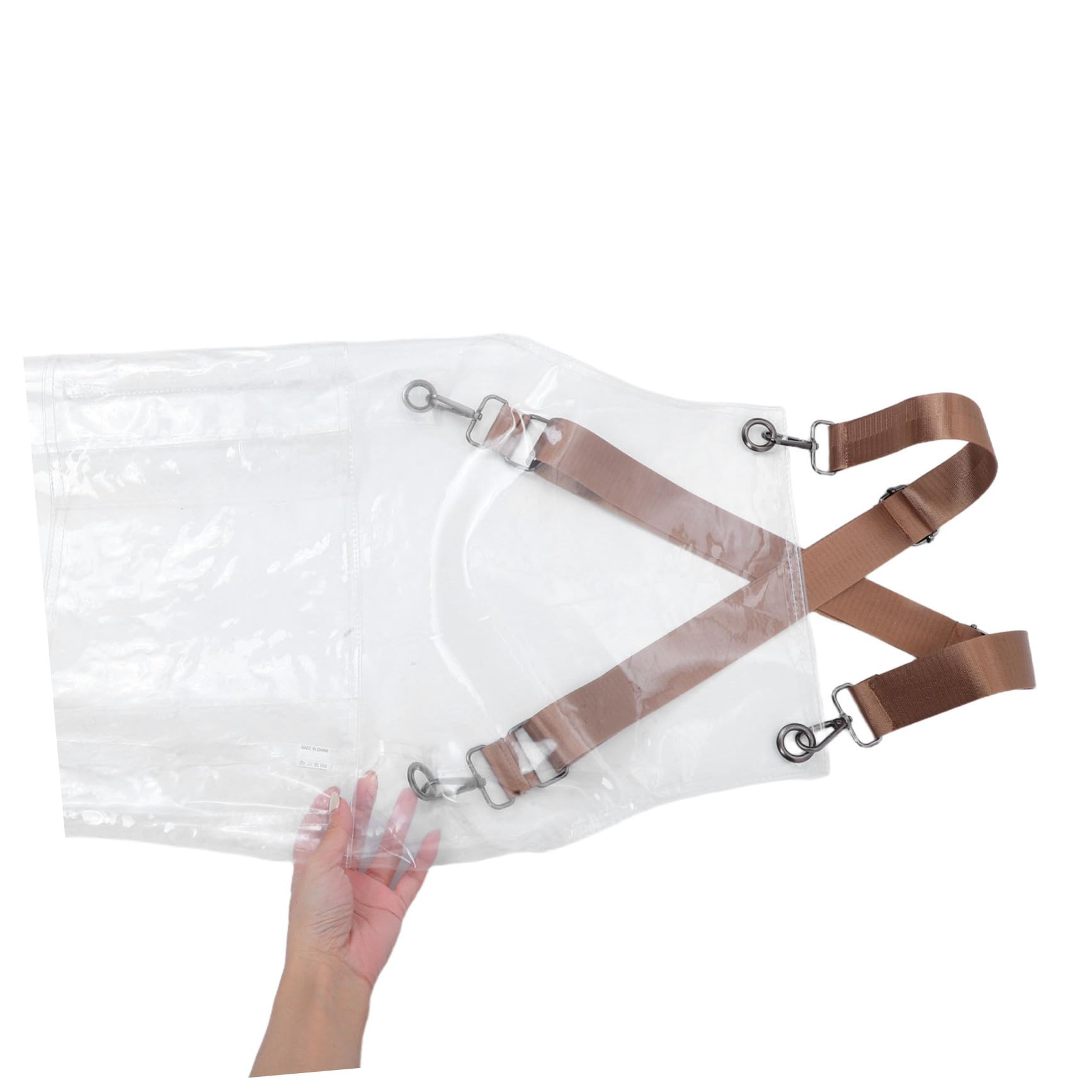 Cabilock Delantal de Tpu para Mujer con Bolsillo Ajustable, Resistente al Aceite y Agua, Ligero y Cómodo para Cocina y Peluquería