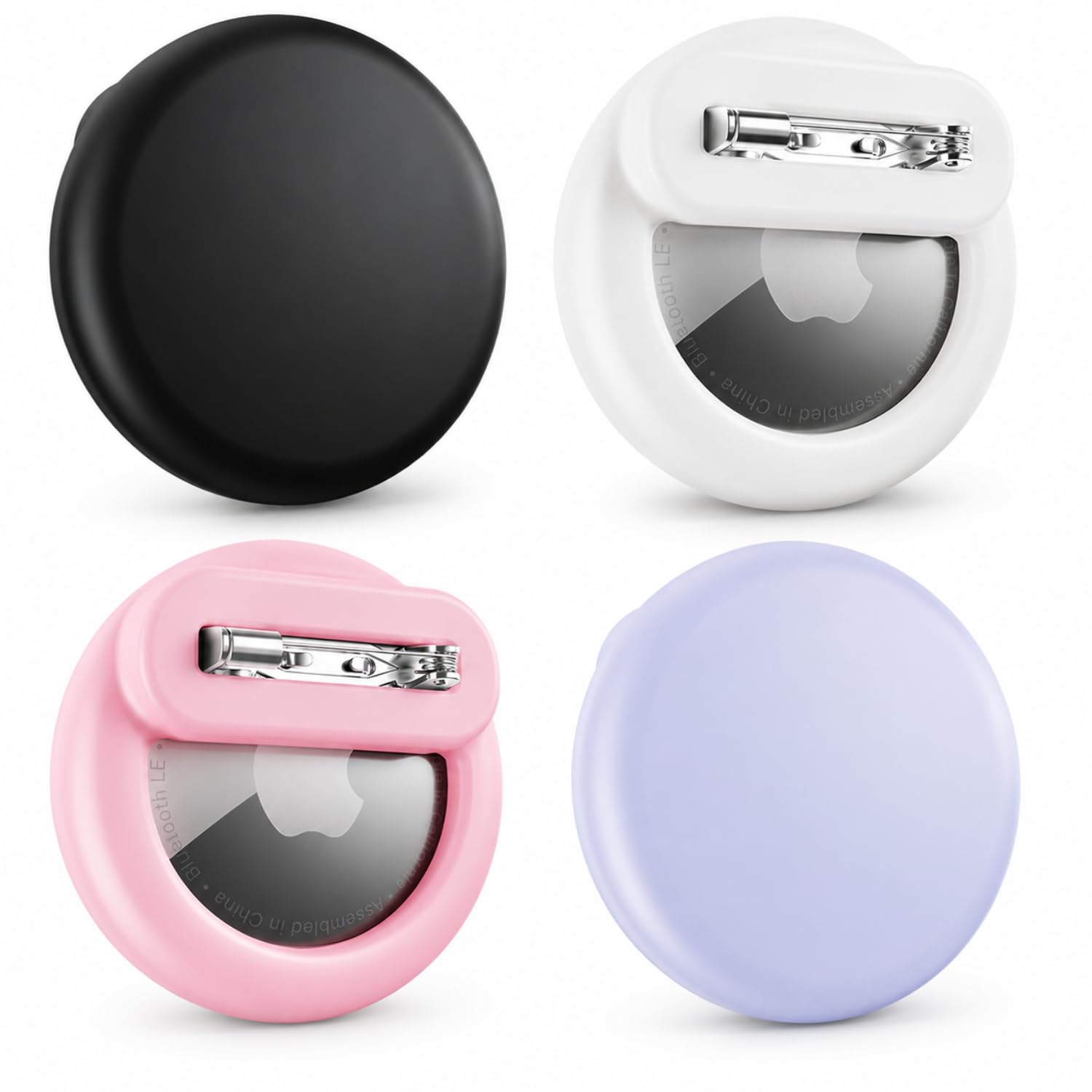 Case for Tracker, 4Pcs Silicone Tracker Cover, Clear Front Protective Skin with Pin Clasp, Anti Scratch Waterproof Housing for Clothing Bag Backpack Pet Collar-image-35