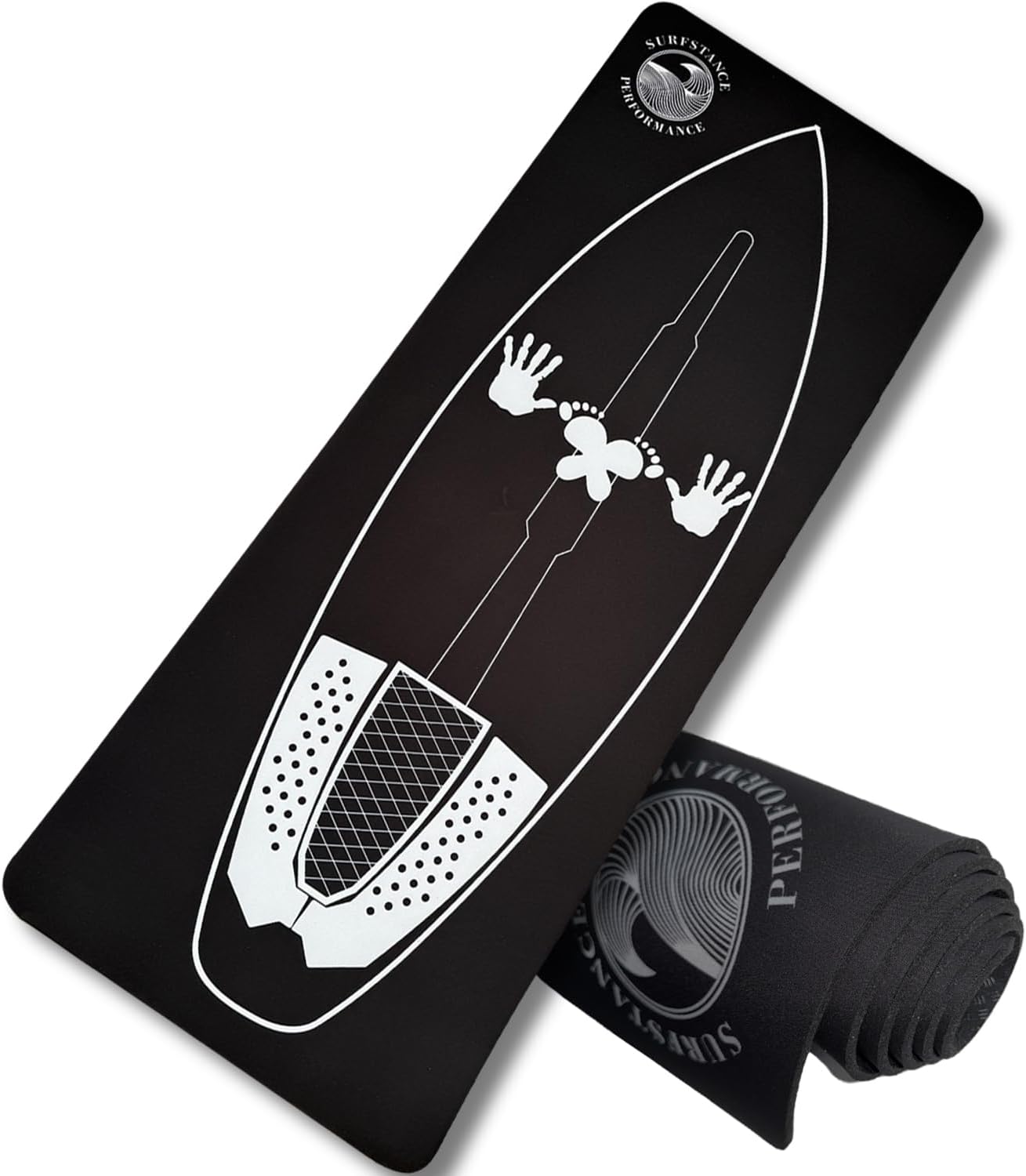 Surf Training Mat 72" × 27.5" - Surf Yoga Mat for Pop-Up Practice, Balance & Surfing Workout - Durable Non-Slip Neoprene Rubber Surf Mat Trainer for Home and Surf Fitness