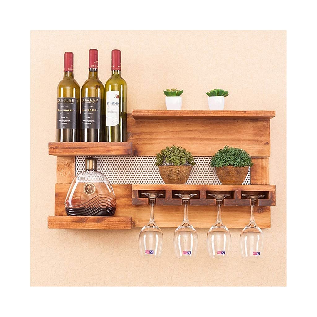 Casier à vin simple suspendu support bouteille et verre pour restaurant et bar