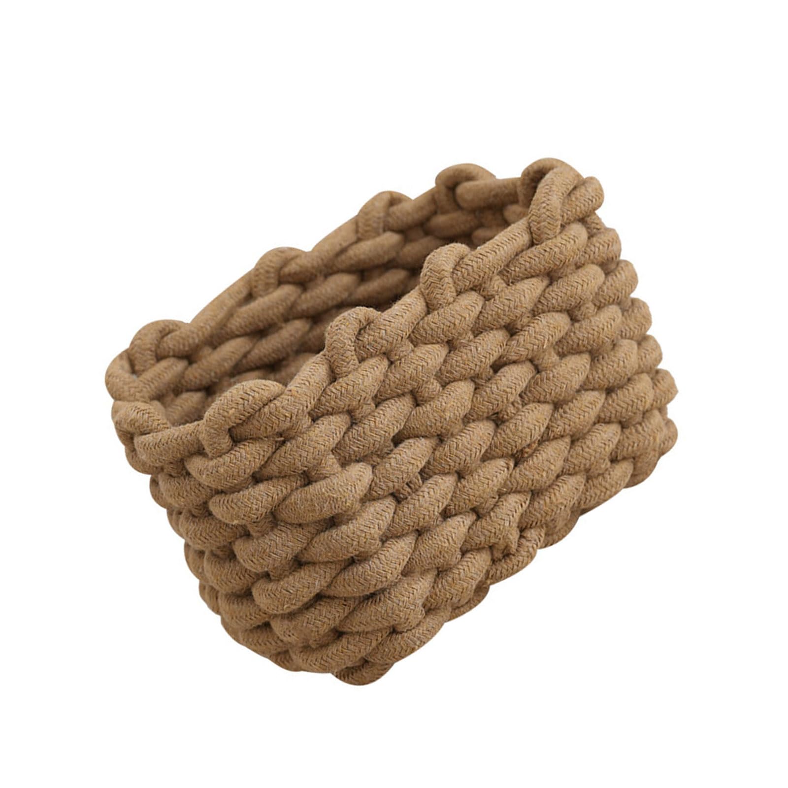 ordinarYone Japanese Styles Cotton Cord Container For Storing Cosmetics Items And Books Braided Storage Basket For Home Organization
