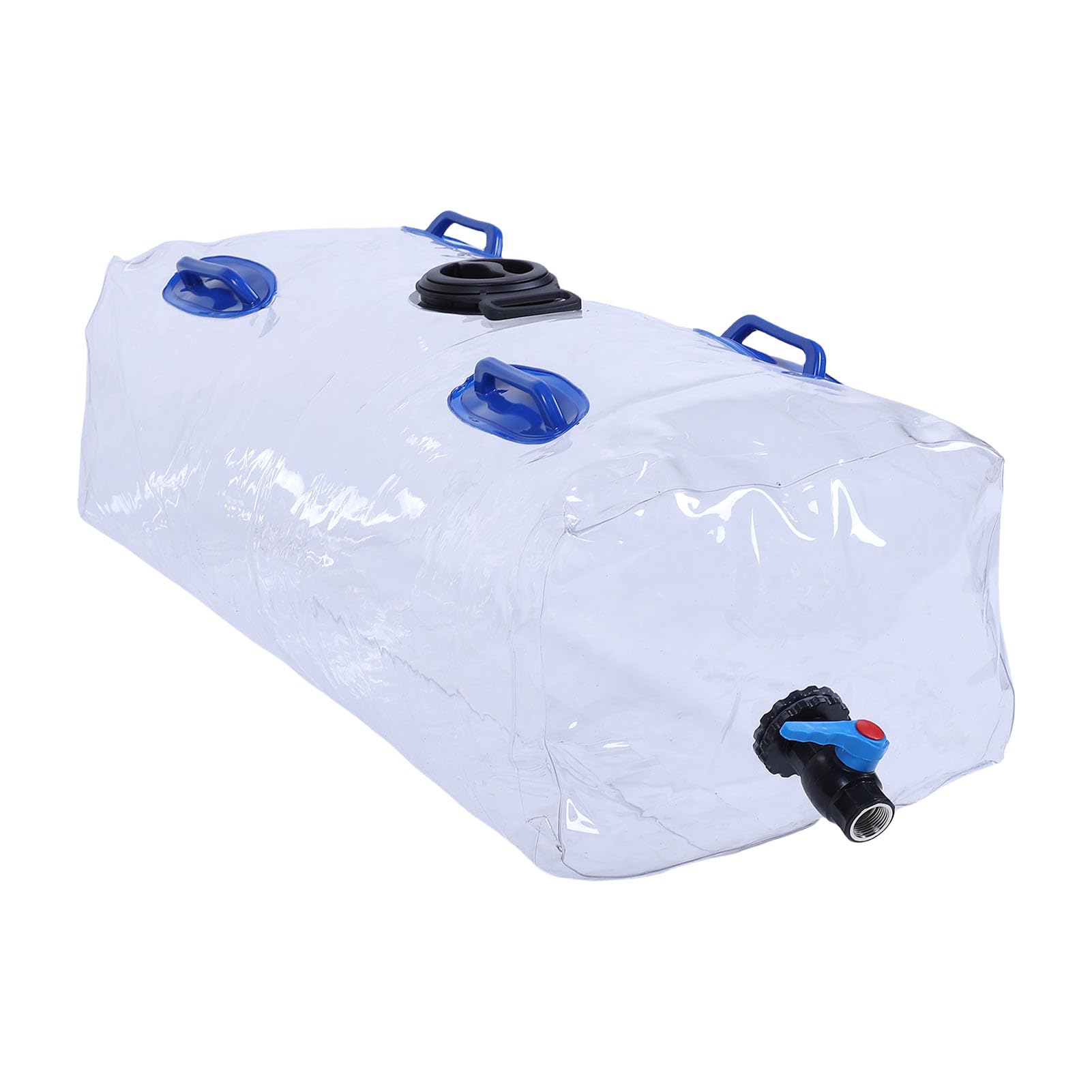 SIXRUN 30-Galonowy Zbiornik na Wodę, Przezroczysty Przenośny Zbiornik