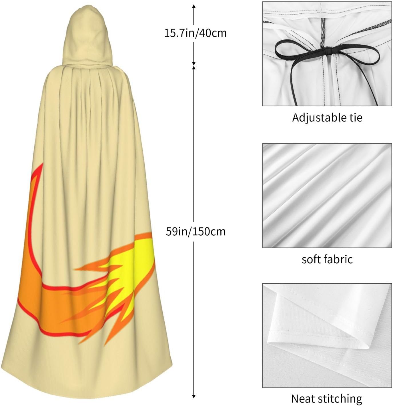 SSIMOO Comet Eye-Catching Cosplay Costume Cape for Women - Unisex Vampire Cloak for Halloween.