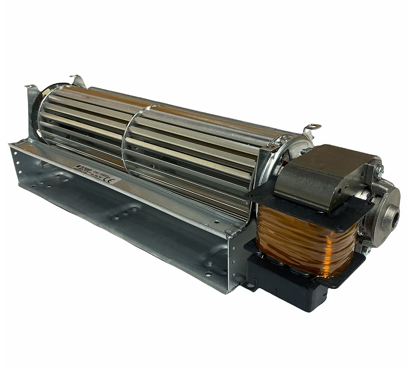 ERICAMBI, Ventilatore Tangenziale per Stufe a Pellet TGA 60/1-240/30 EMMEVI - FERGAS 113231, Ø Ventola 60mm, Dimensione Bocchetta 244x40mm, Lunghezza Totale 320mm