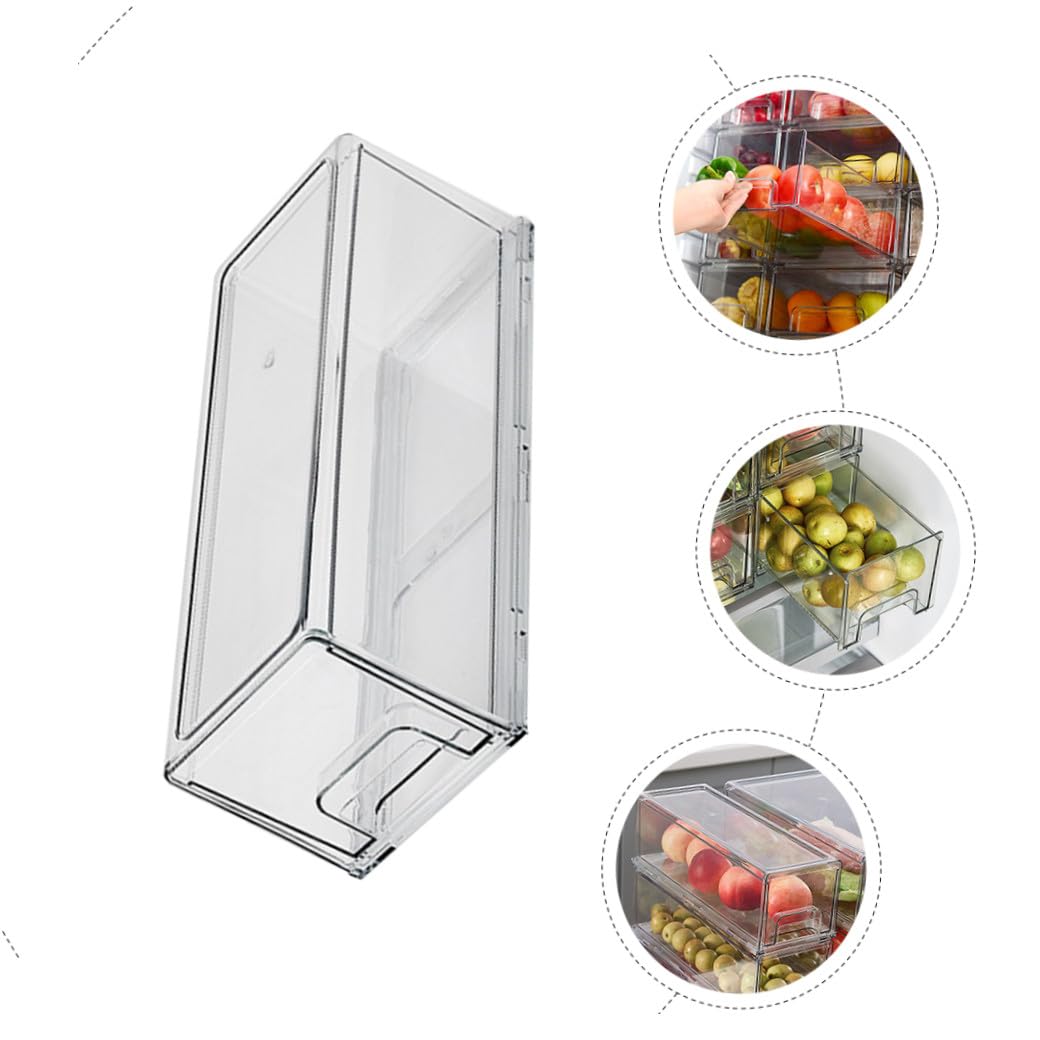 Organizzatore Frigorifero Trasparente Coperchio Scatola Conservazione Alimenti Ermetica Contenitore Frutta Verdura per Freezer e Cucina