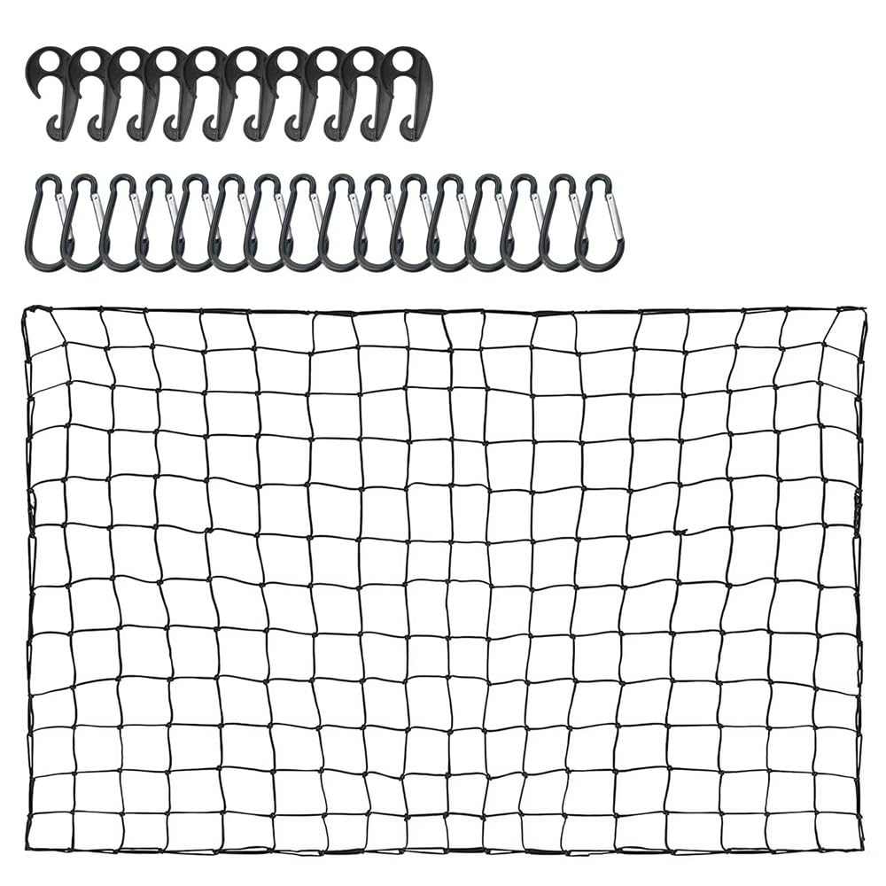 Rete di Carico per Pick-up per Cassone Camion E per Portapacchi da Viaggio sul Tetto SUV Estensibile Fino A 8' X 12' Rete Portaoggetti Tasca Organizer