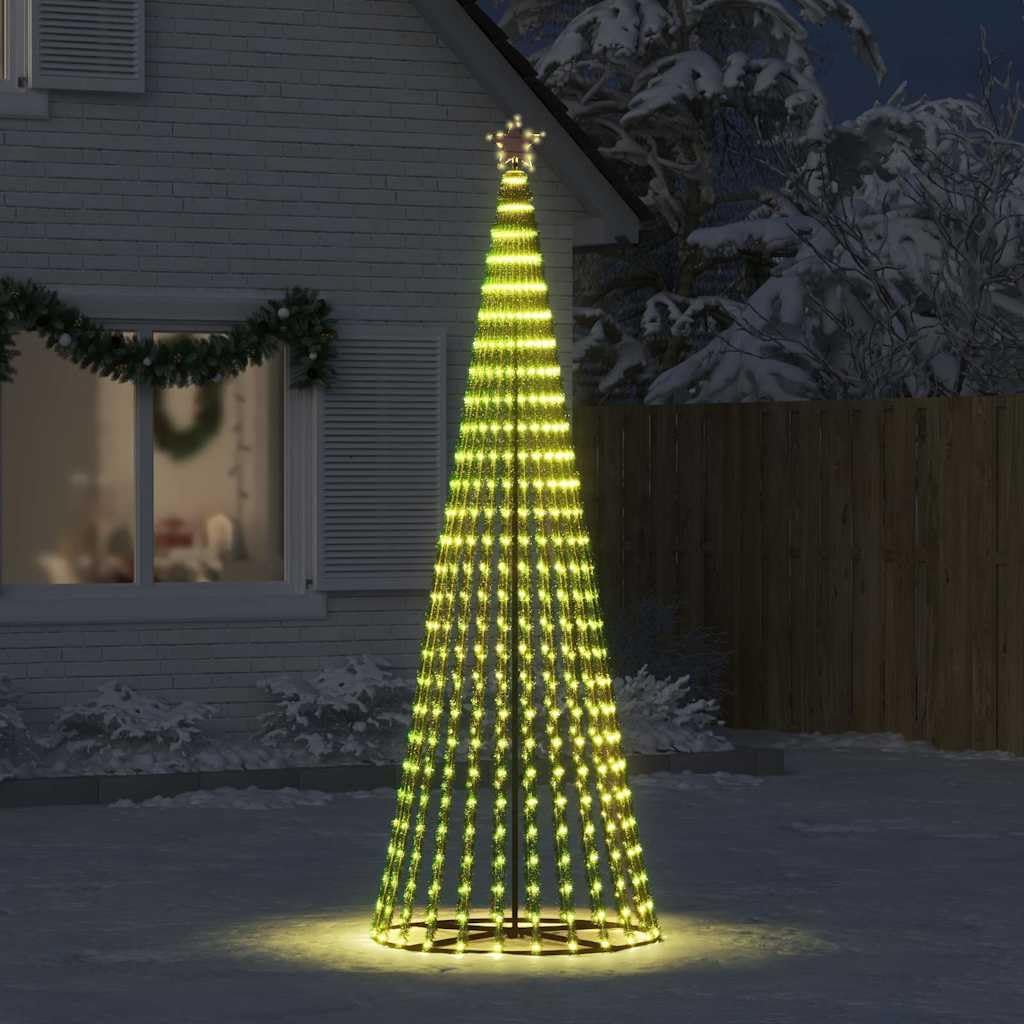 IKAYAA Árbol Navidad Exterior 2.5 m 475 LED Blanco Cálido