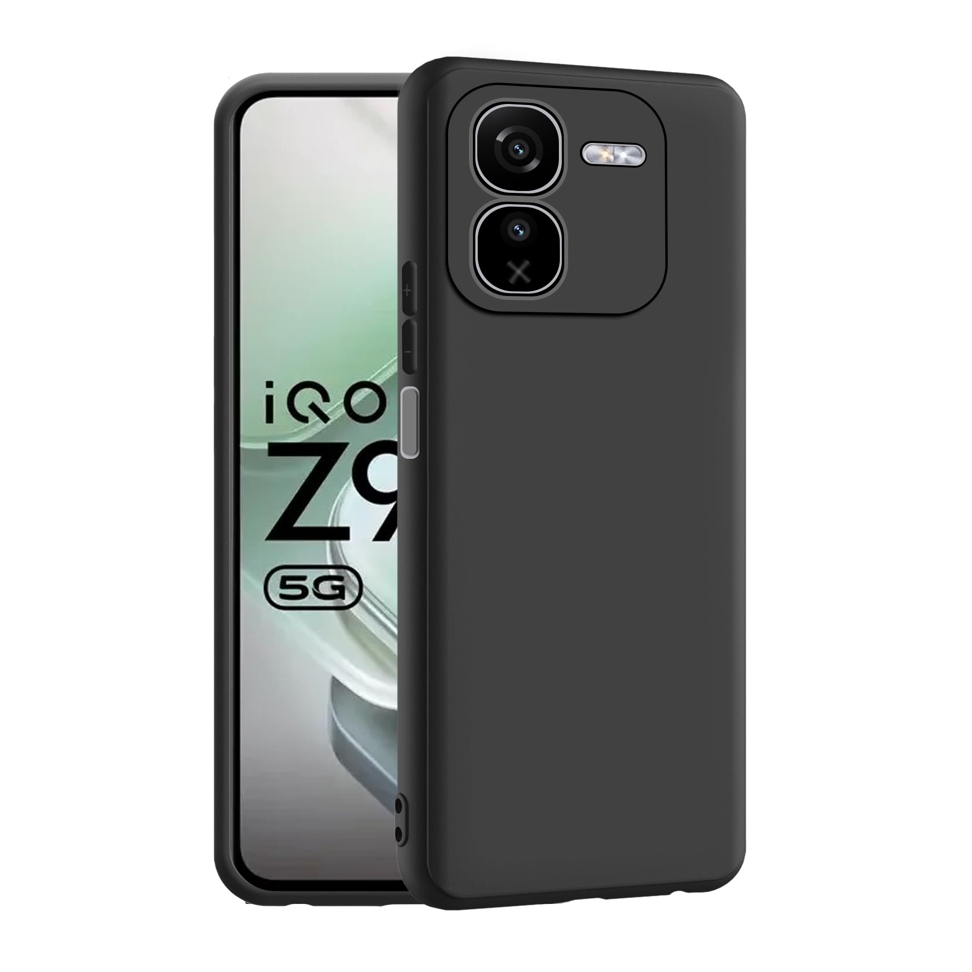 CEDO iQOO Z9X (5G) Back Cover | Camera Bump Protection & Inner Velvet Fabric Lining | Ultra Slim Matte Soft Rubberised Case Cover (Black) (B0DHL1PHJD) Amazon Price History, Amazon Price Tracker