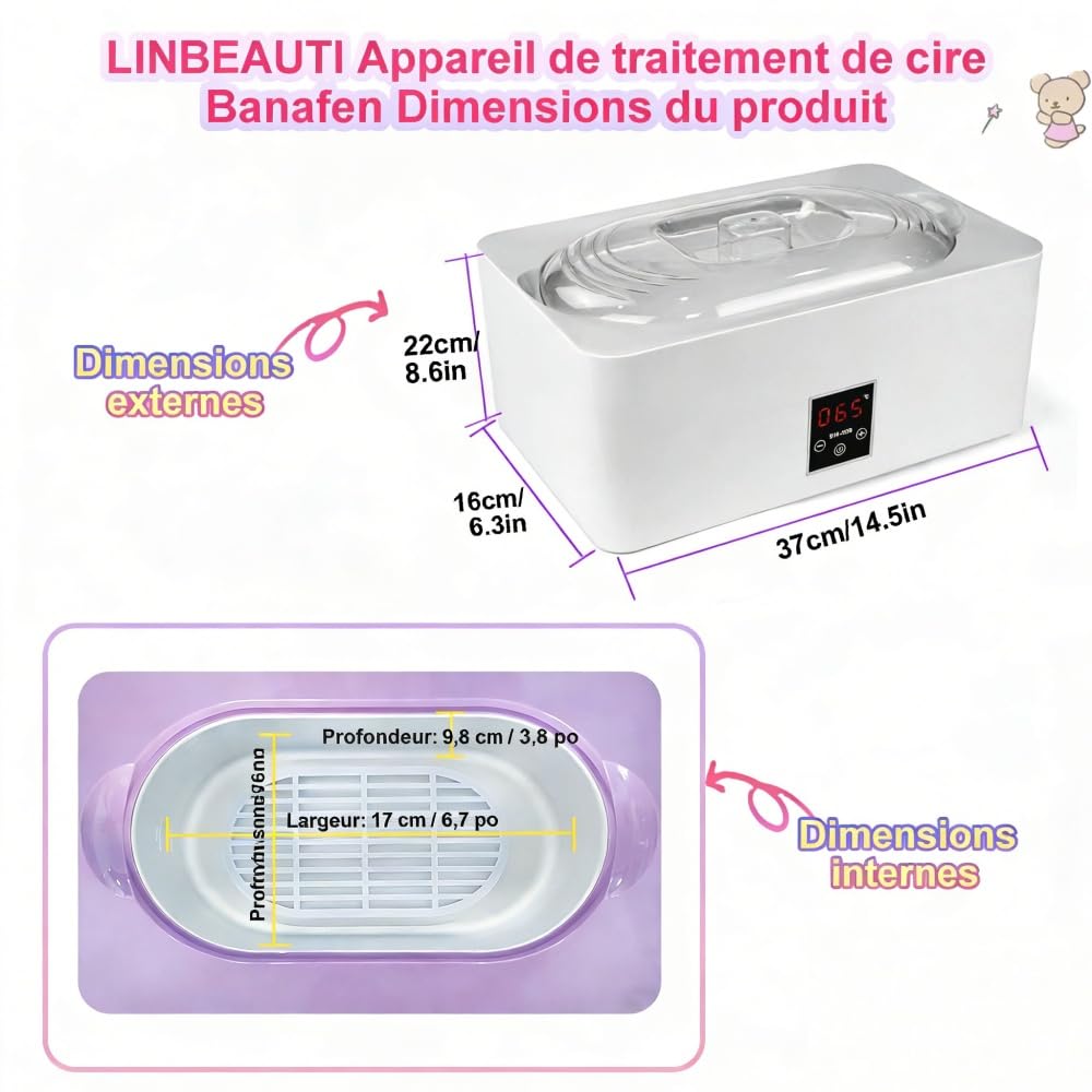 Bain de paraffine chauffage cire machine 4L automatique contrôle précis température fonte rapide professionnel Home Spa