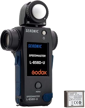 Sekonic L-858D-U Speedmaster Light Meter with RT-GX Transmitter Module, Incident & 1 Spot Meter with Flash Duration Analysis & Godox/Flashpoint Wireless Control Bundle