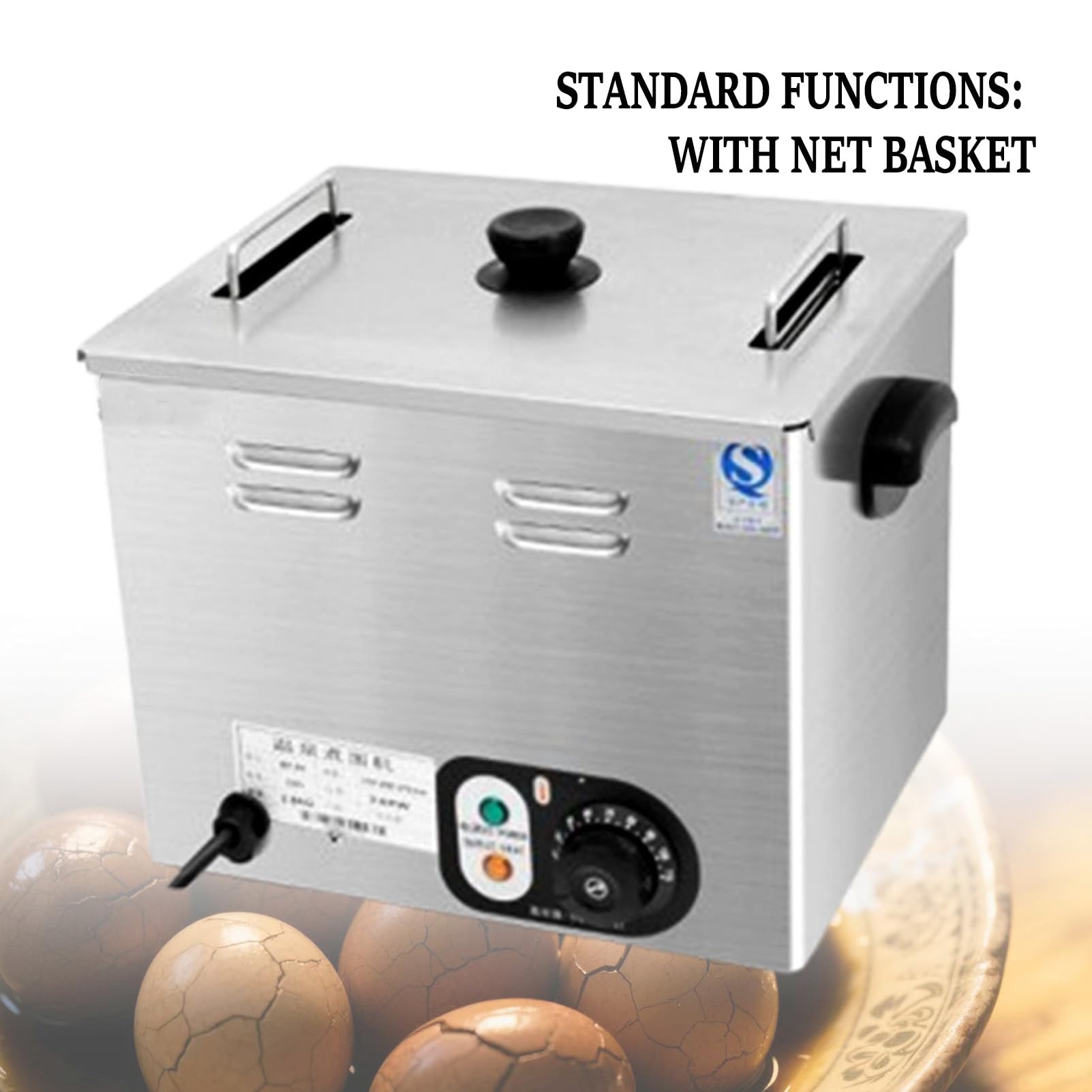 Hervidor De Huevos De Aguas Termales, De Gran Capacidad, Totalmente AutomáTico, Apto para Huevos Blandos, Semiduros, Escalfados Y Escalfados. B