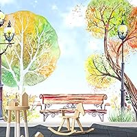 Wall Mural Flowers and Leaves Removable Self-Adhesive Wallpaper Wall Decoration for Bedroom Living Room - 66x96 inches