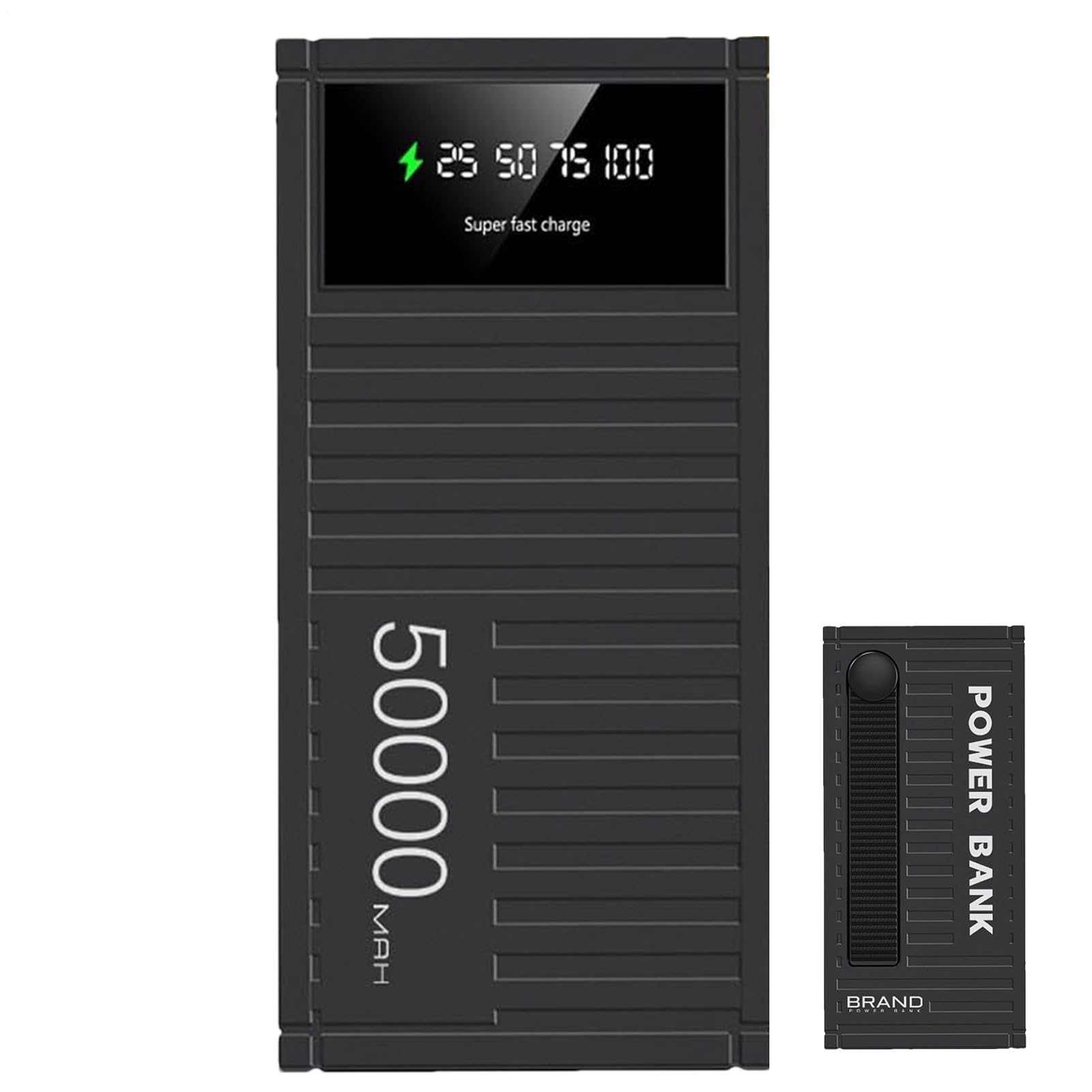 Power Bank 50000mAh Batería Externa, Cargador Portátil, Banco De Energía Portátil Carga Rapida 66w, Multifuncional para Teléfono con Pantalla LED para Senderismo, Camping, Viajes Al Aire Libre