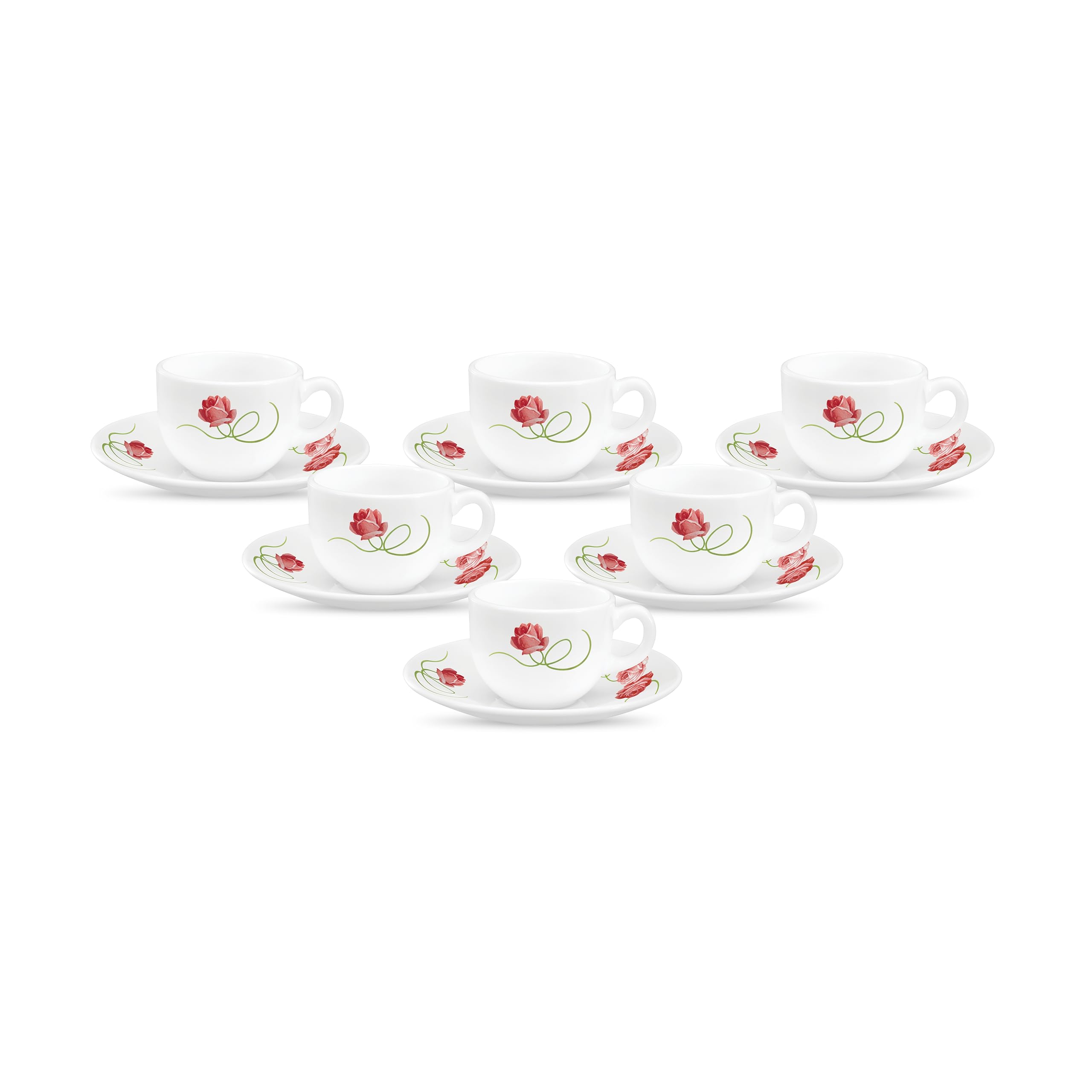 Buy La Opala, Melody Collection, Opal Glass Coffee Cup & Saucer