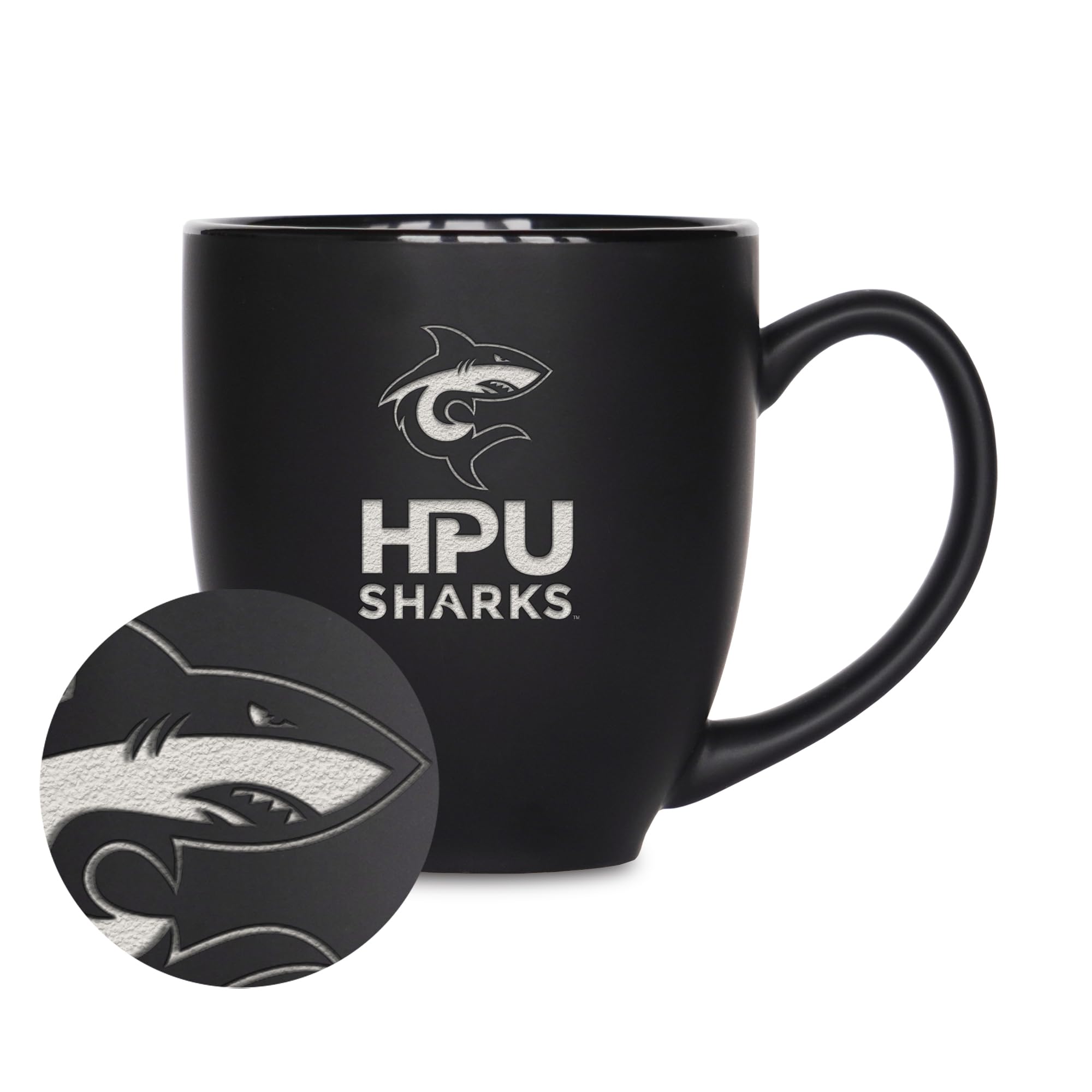 Tasse Hawaii Pacific Sharks Rico Industries mug noir mat en céramique gravé 445ml