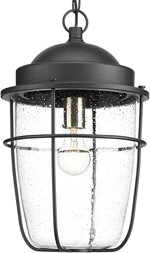 Bowery + Grove 52218-BCSI Amherst Ave - Linterna colgante (11 pulgadas), color negro