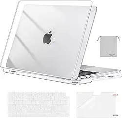 MOSISO Capa compatível com MacBook Air de 13 polegadas 2025 2024 2023 2022 M4 A3240 M3 A3113 M2 A2681, capa rígida de plástico, capa de teclado, película de tela e bolsa para MacBook Air de 13,6