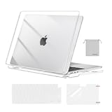 Compatible with MacBook Air 13 inch Case 2025 2024 2023 2022 M4 A3240 M3 A3113 M2 A2681&comma; Plastic Hard Shell&Keyboard Cover&Screen Film&Pouch for MacBook Air 13&period;6 inch Case&comma; Crystal Clear