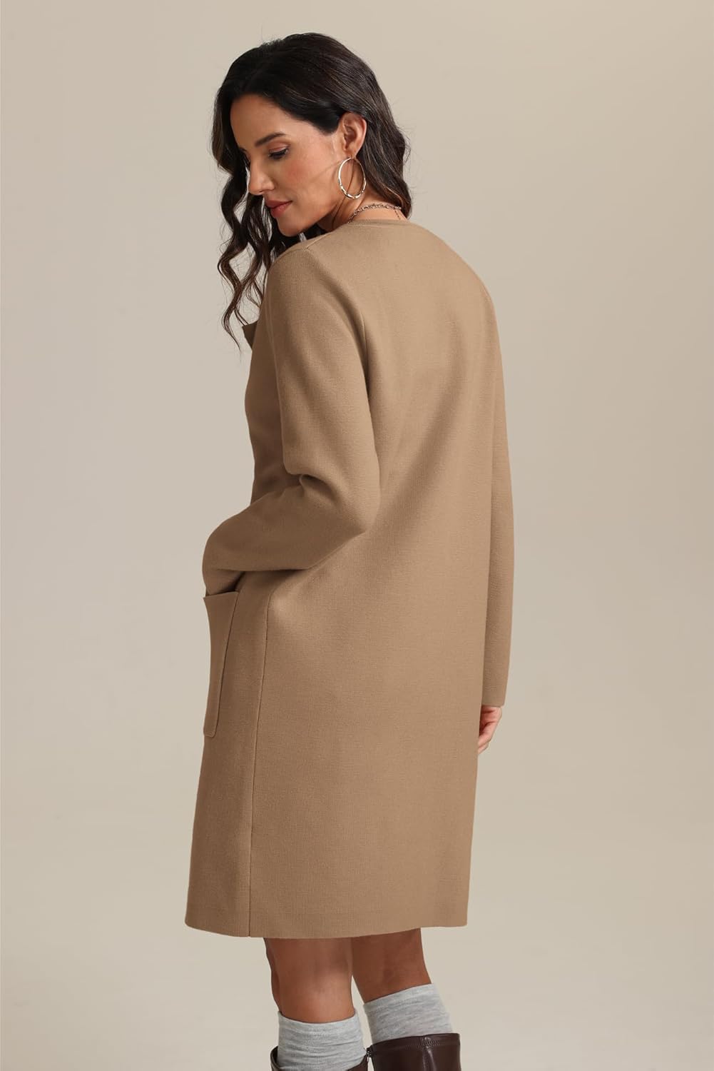 Womens Fall Sweater Open Front Knit Lightweight Cardigan Casual Long Coatigan Lady Jacket Coat Winter Outerwear 2026 - Image 4