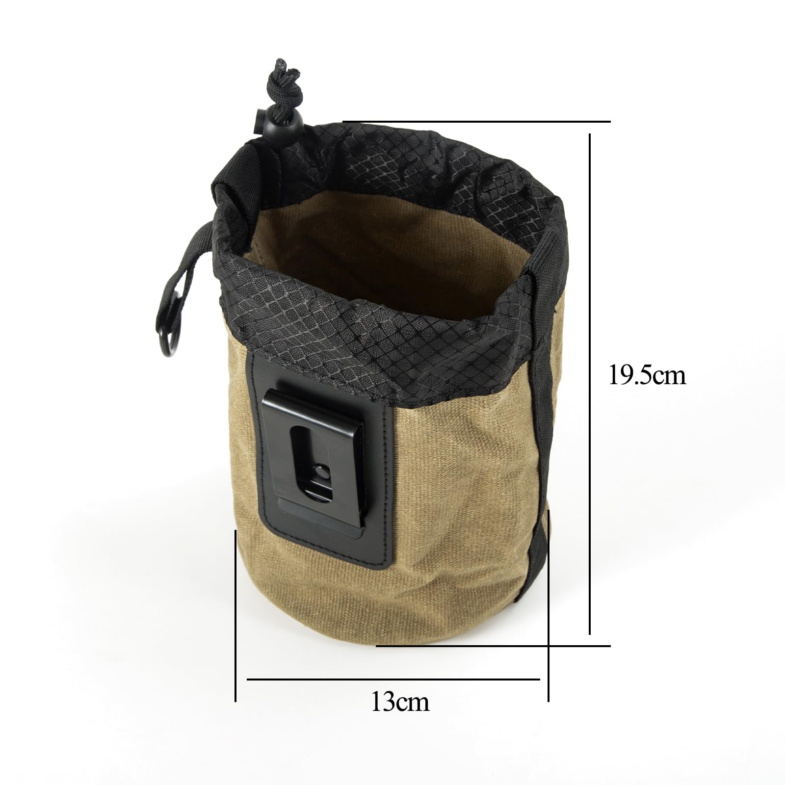 Tool Pouch for Screws and Nails,Wear Resistant Small tools Storage Bag with Metal Belt Clip Attachment For Builders Electrician's Hammer Frame And Nail Bag Organizer 13 x 19.5cm(Army Green) - Image 2
