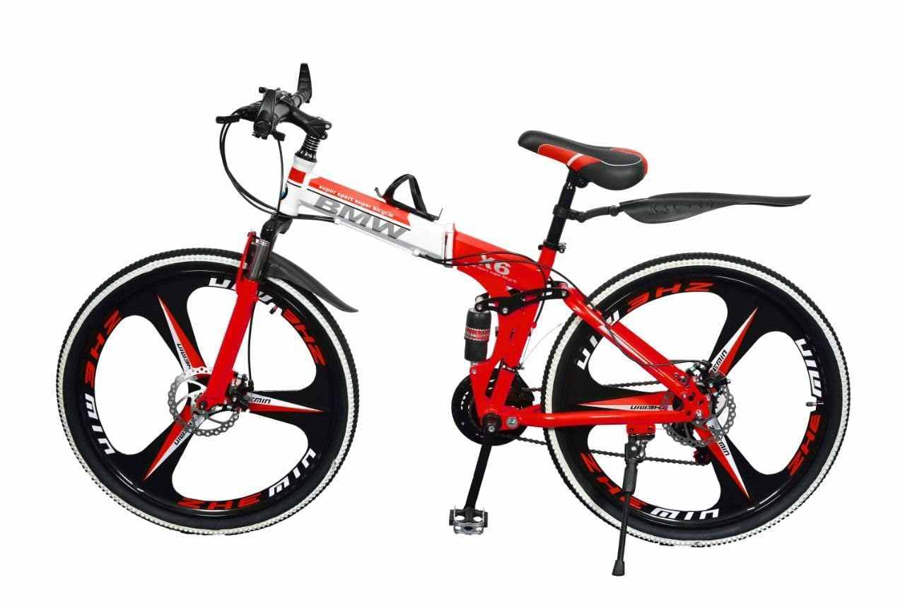 See full amazon price history chart for NURAKSH Unisex BMW Foldable Sports MTB Cycle with 21 Derailleurs (Gears) | Folding Mountain Bike with Dual Disc Brake and Dual Suspension NURAKSH Unisex BMW Foldable Sports MTB Cycle with 21 Derailleurs (Gears) | Folding Mountain Bike with Dual Disc Brake and Dual Suspension (B0CX9D3W6Y) Amazon Price History, Amazon Price Tracker