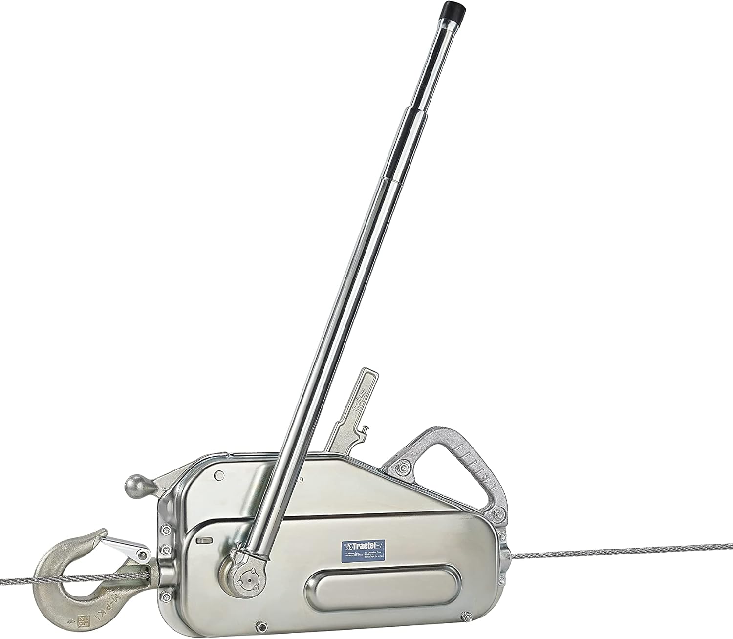 Inserting wire rope into Griphoist