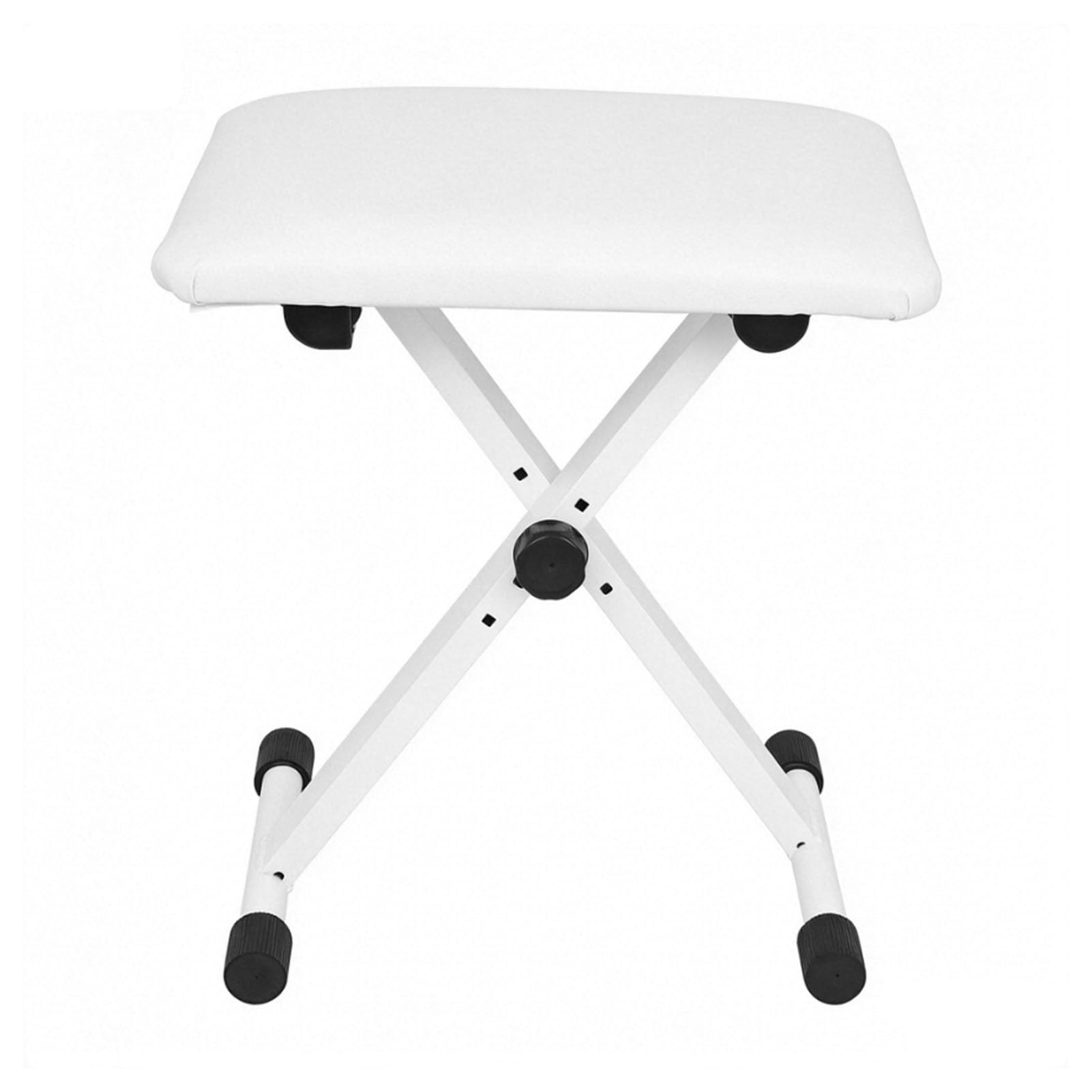 Sgabello Pieghevole Stile X con Panca per Pianoforte Regolabile in Altezza per Uso Familiare, Progettato Comodamente in Colore Bianco (WHITE)