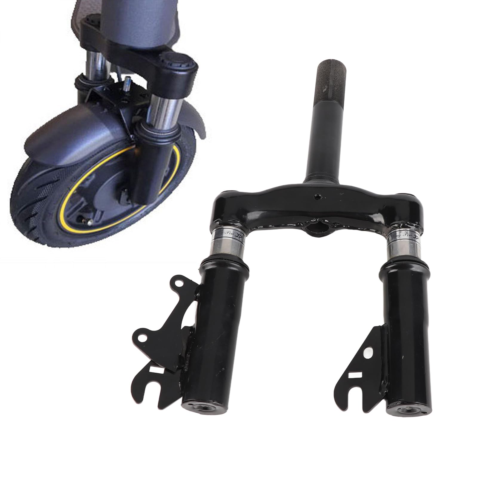 Horquilla de Suspensión Delantera para Patinete Eléctrico de Acero, 10-12 Pulgadas