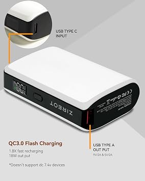 Battery Pack for USB Heated Blanket Heated Vest & USB Portable Heating Pad with High Power and Large Capacity