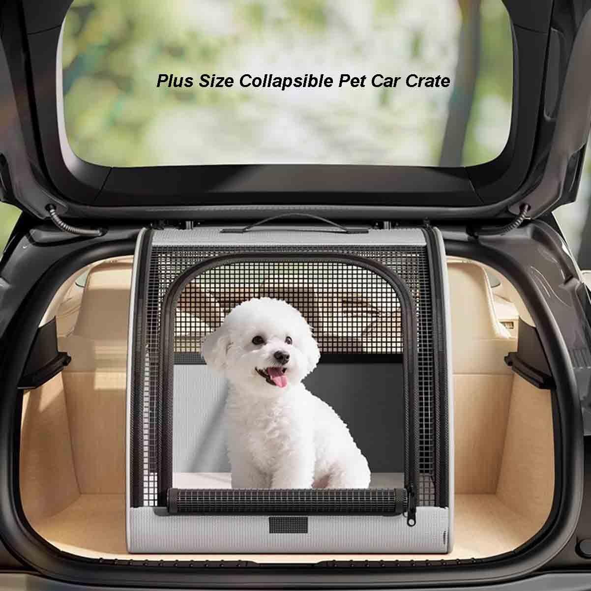 Car Kennel, Pet Car Mat, Cat Kennel, Pet Travelling Carrier, Dog Car Carrying Nest (for Pets up to 15kg)(Grey)