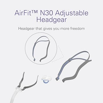 Resmed AirFit N30 Headgear Replacement Nasal CPAP Mask | CPAP Adjustable Replacement Headgear, Quick-Fit Design, CPAP Headgear, Replacement CPAP Accessories