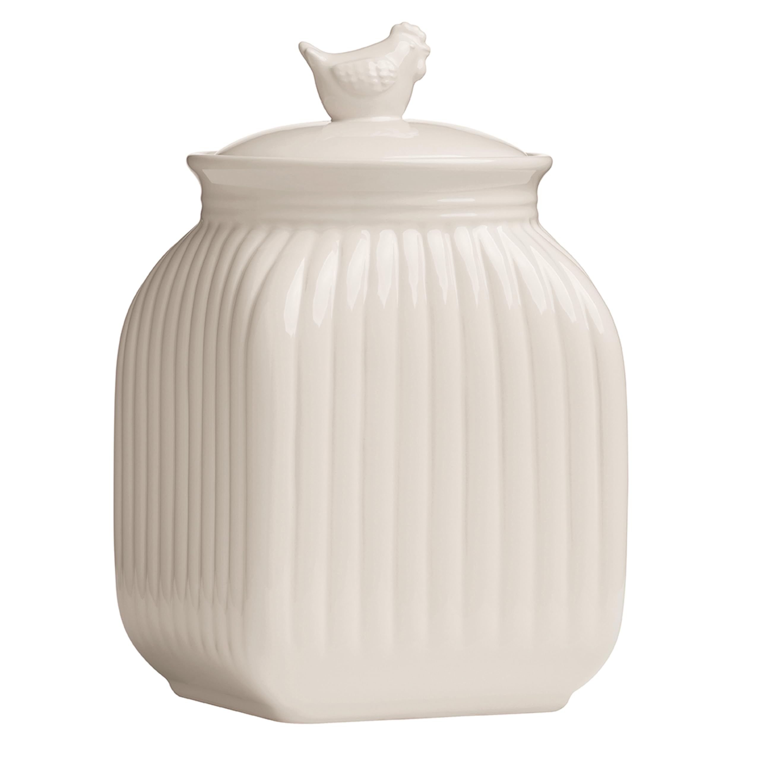 Orsina Medium Canister - Kitchen Canister - Cream - Stainless Steel
