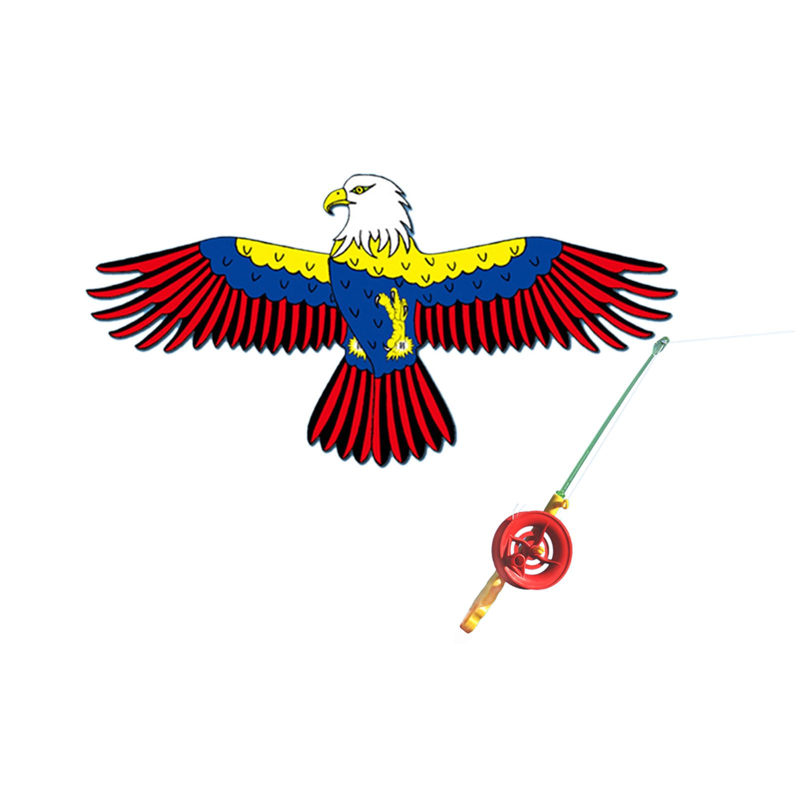Dynamic Wing Kites Flying Fishing Rod Child Beach Flying Vacation Outdoor Backyard Toy Family Activity Dynamic for Kids Family Gathering