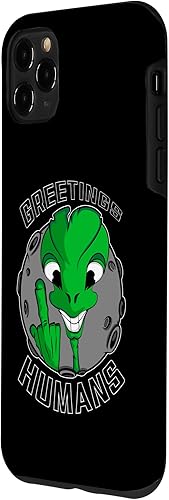 Vista 26 de iPhone 13 Pro Alien Space Meme Greetings Humans Funny Alien Space Case