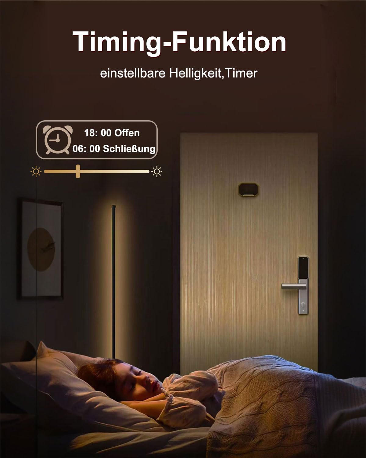 Keepsmile Smart Corner Stehlampe,16 Millionen Farben wechselnde RGB LED lampe mit Fernbedienung und APP,Moderne stehlampe dimmbar für Schlafzimmer mit Musik Sync,Time,floor lamp für Party
