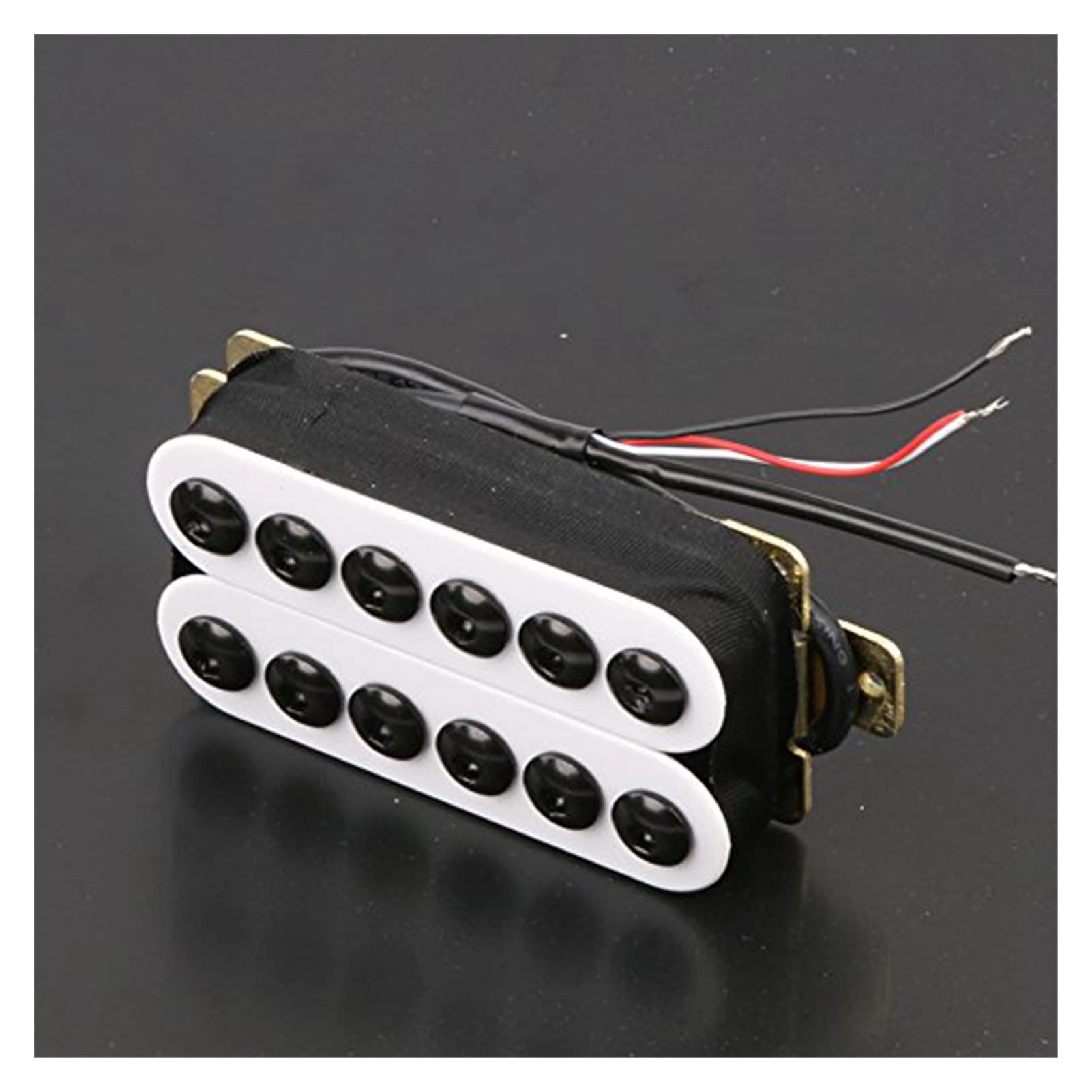 Pastilla Set Imán De Cerámica Guitarra Eléctrica Pickup Humbucker Pickup Set Puente Y Cuello Piezas Blancas