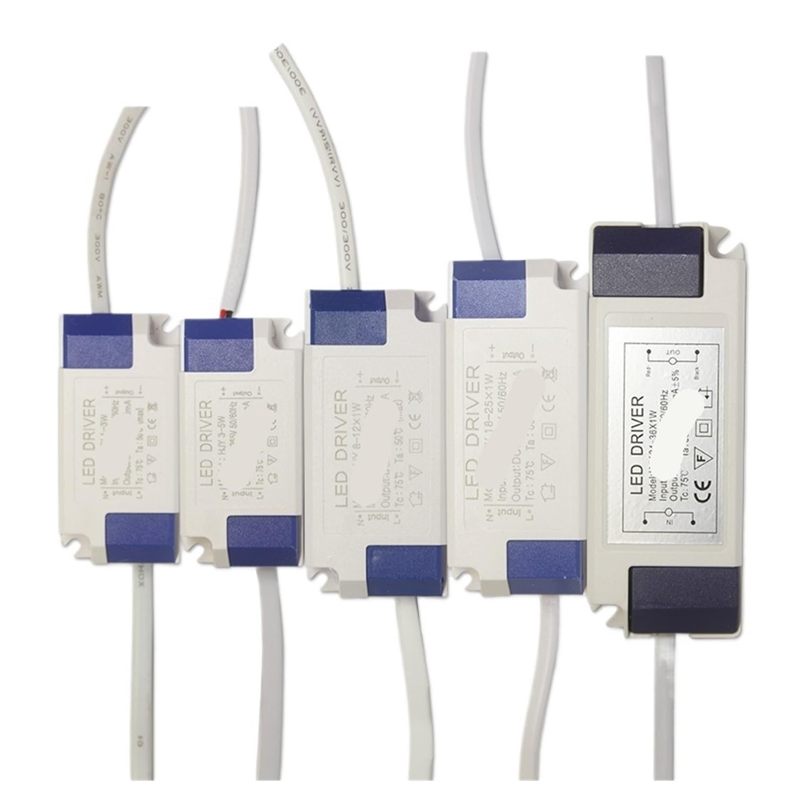 1 Pcs LED Driver 300mA 1-3w 4-7w 8-12w 12-18w 18-25w 25-36w LED Constant Current Power Supply adapted to AC85-265V Lighting Transformer(7W)