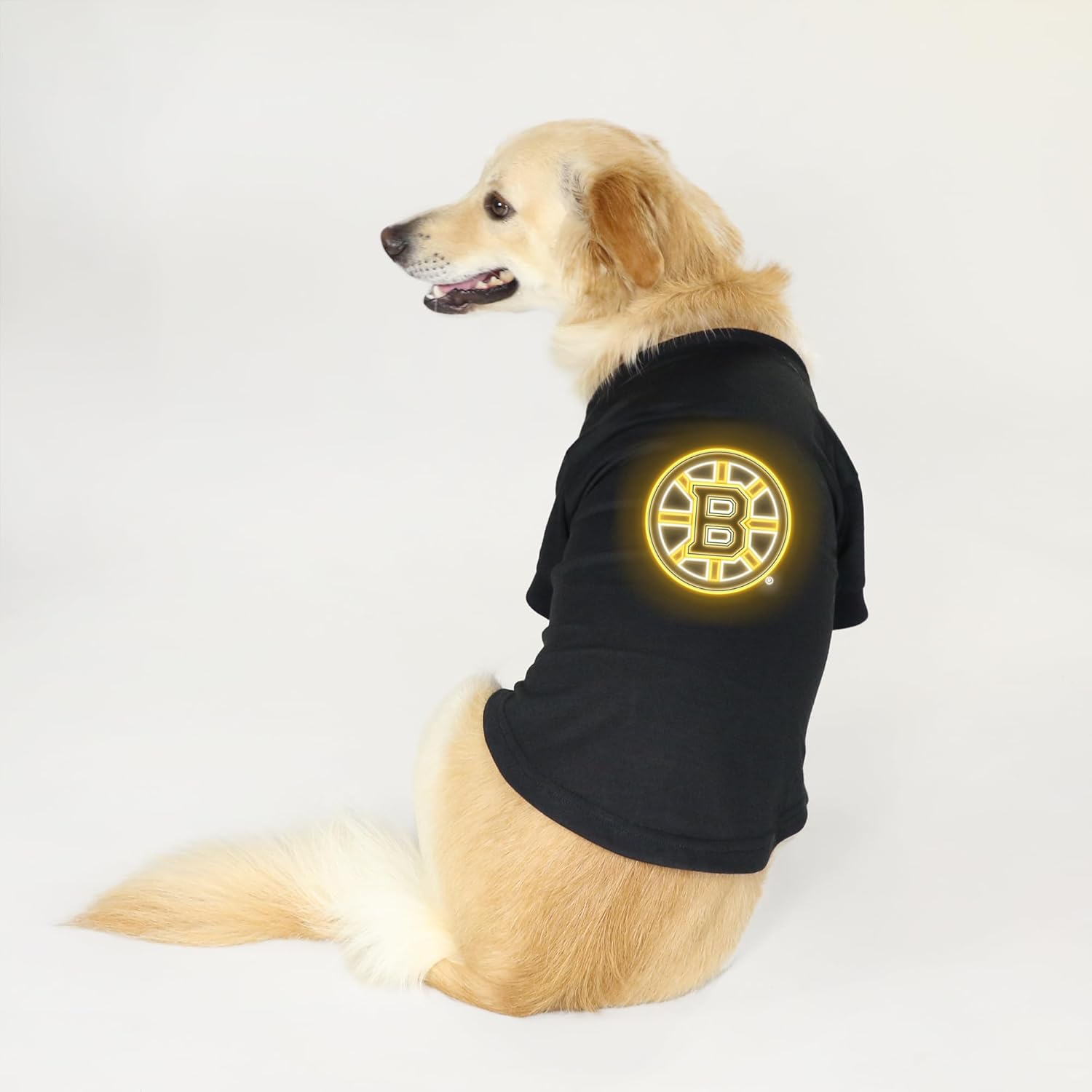 Littlearth NHL Neon Pet T-Shirt Boston Bruins