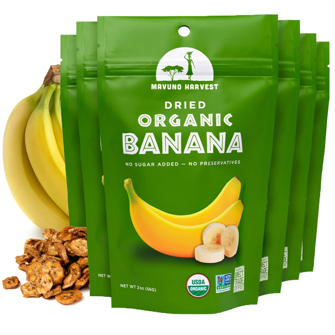 Mavuno Harvest Fruit Dried Banana Org 2 Oz