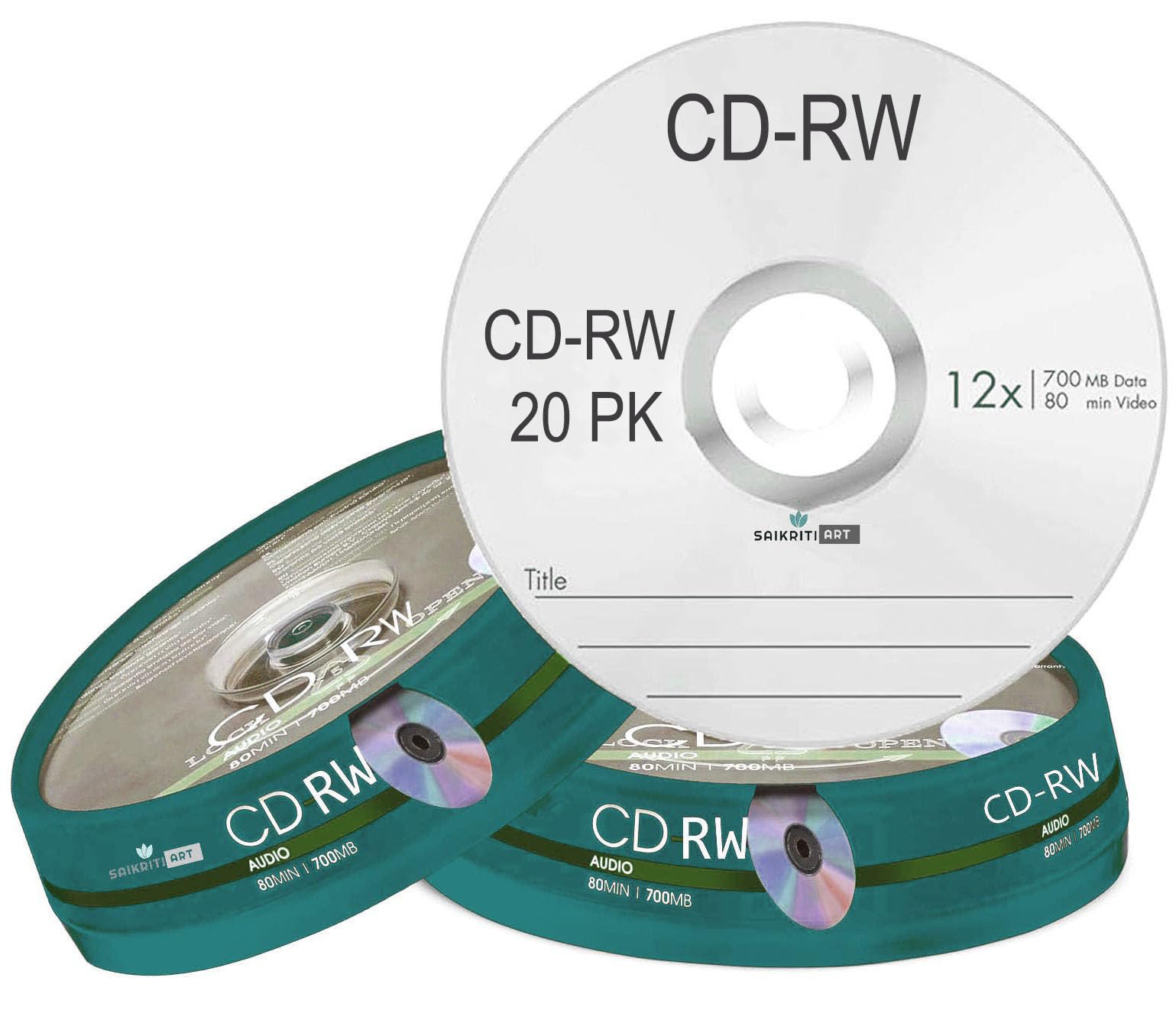 Premium Brand Blank CD-RW 700 MB 80 MIN Rewritable CD (Pack of 20 Disk)