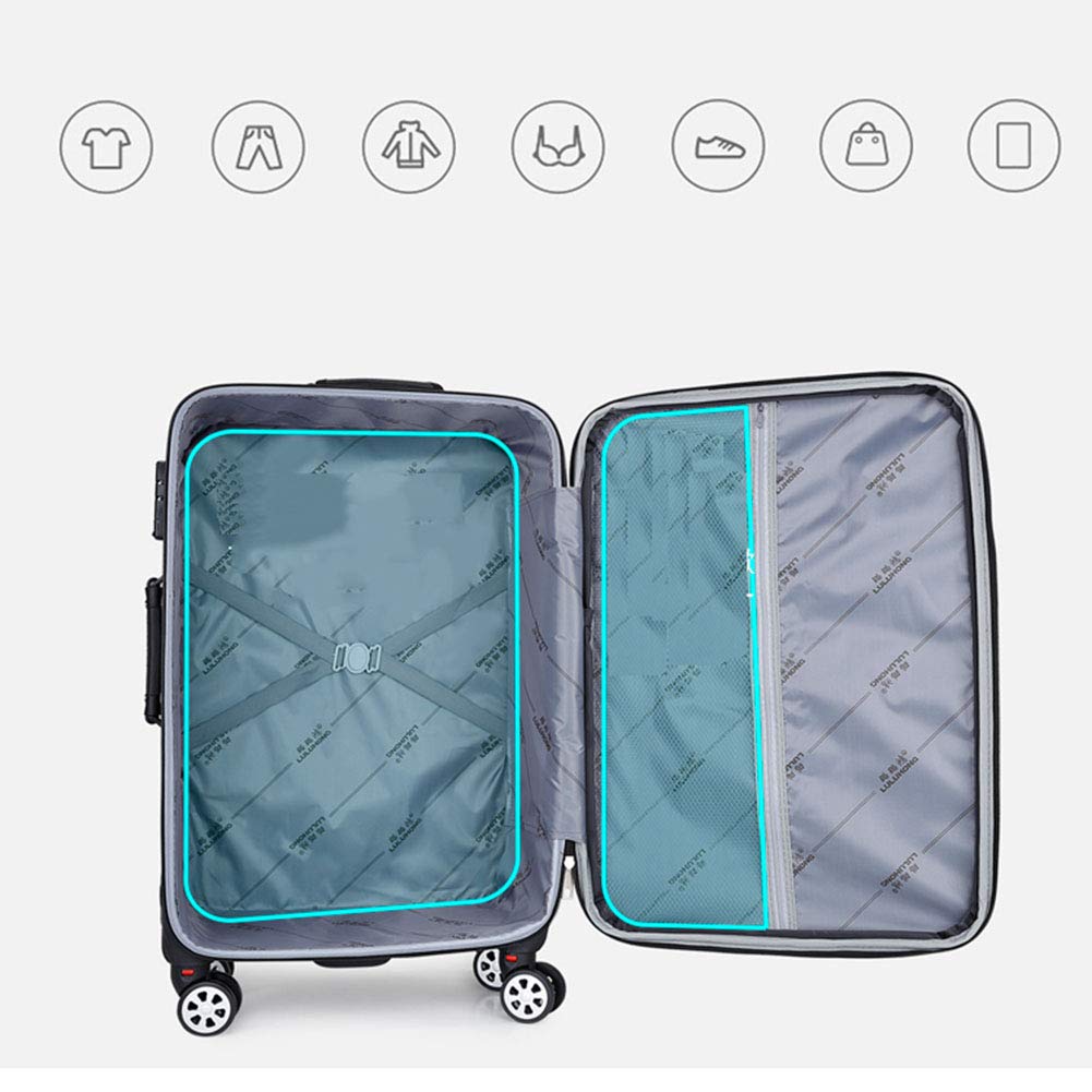 Valigia da Viaggio Espandibili Bagaglio Morbide, Porta di Ricarica USB, Tessuto Oxford Impermeabile, Ruota Rimovibile,Nero, Viola, Marrone