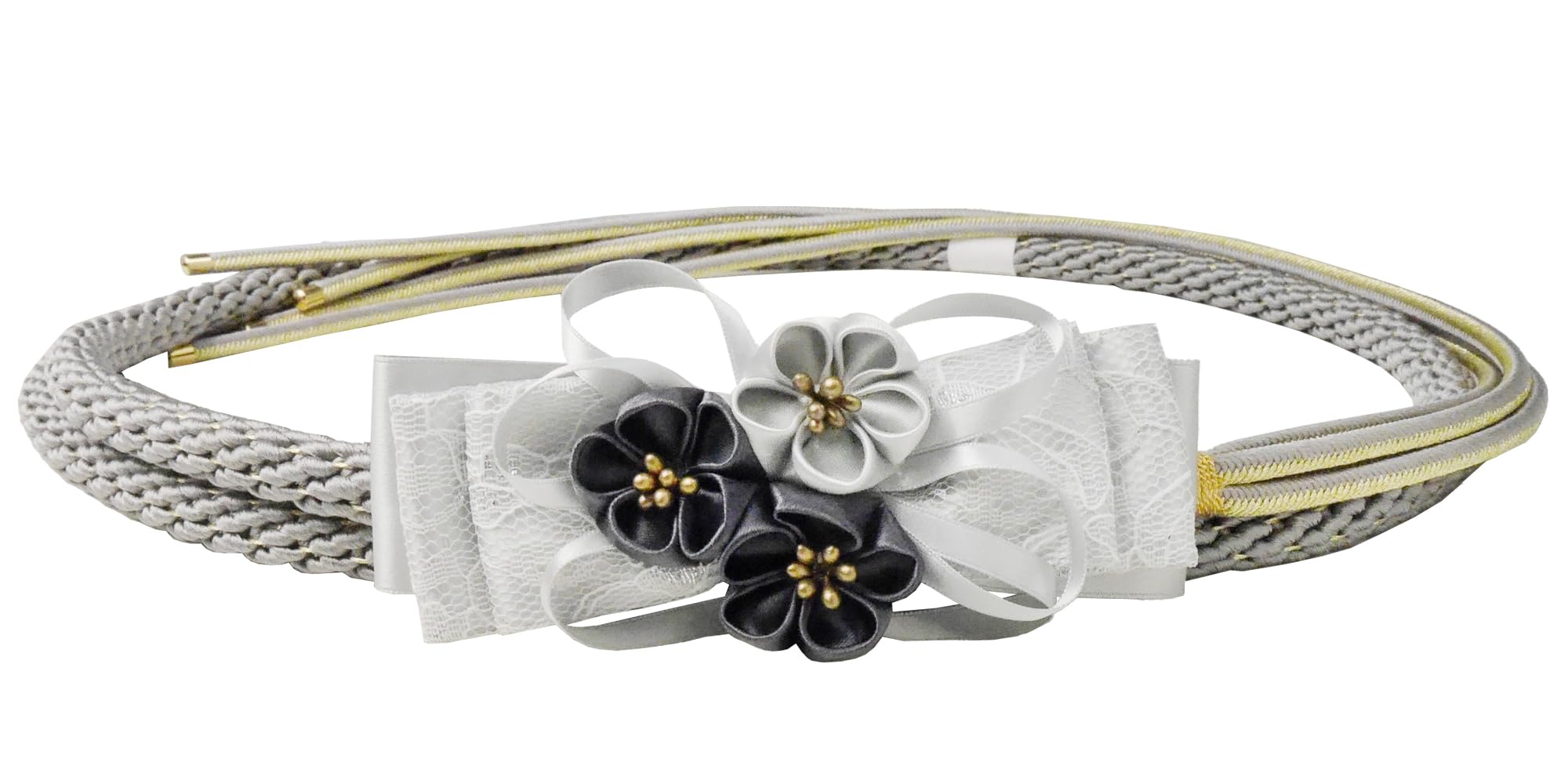 Amazon.co.jp: 振袖用 帯締め 帯〆 13cm レース リボンチャーム 選べる