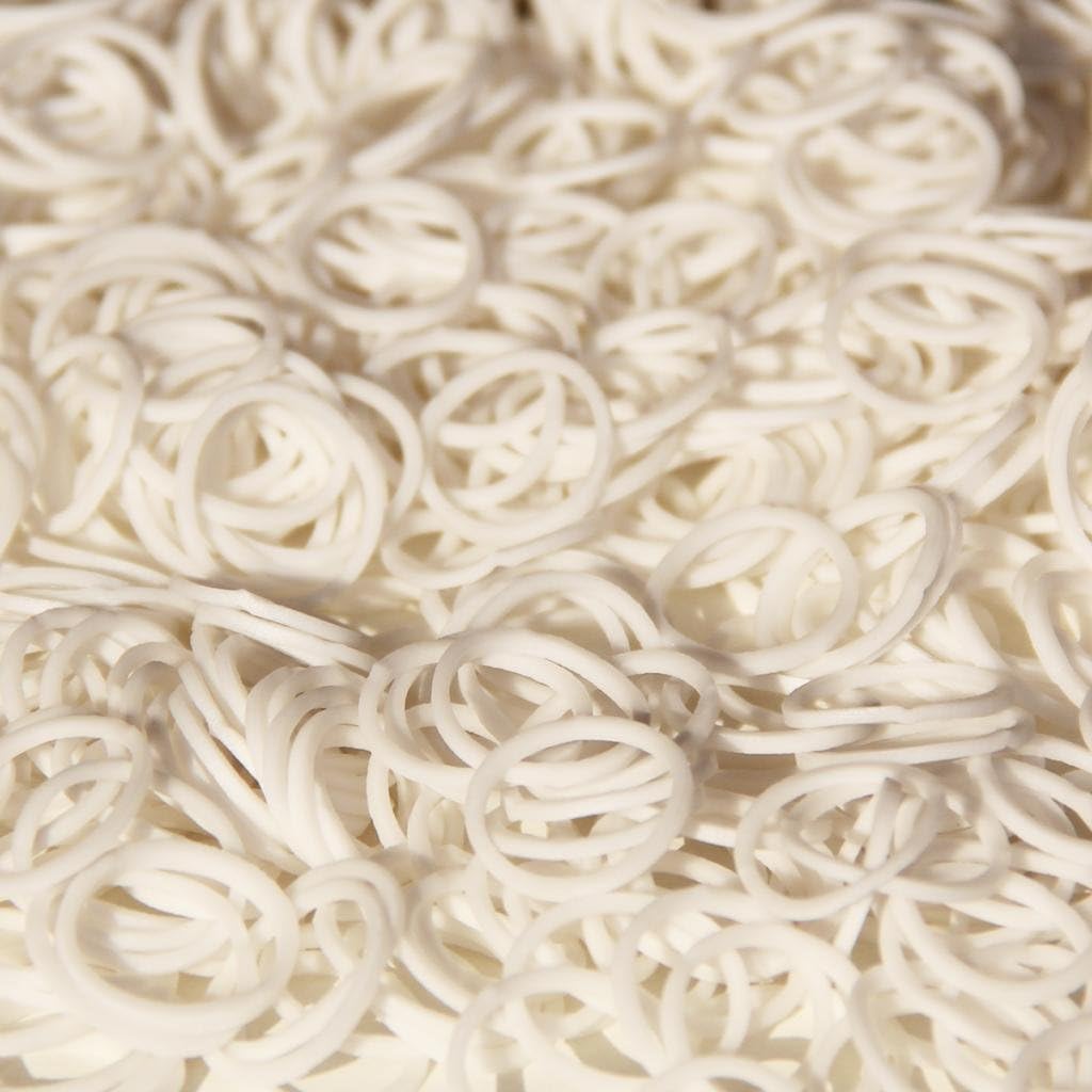 White Color LOOM RUBBER BANDS BRACELET Making