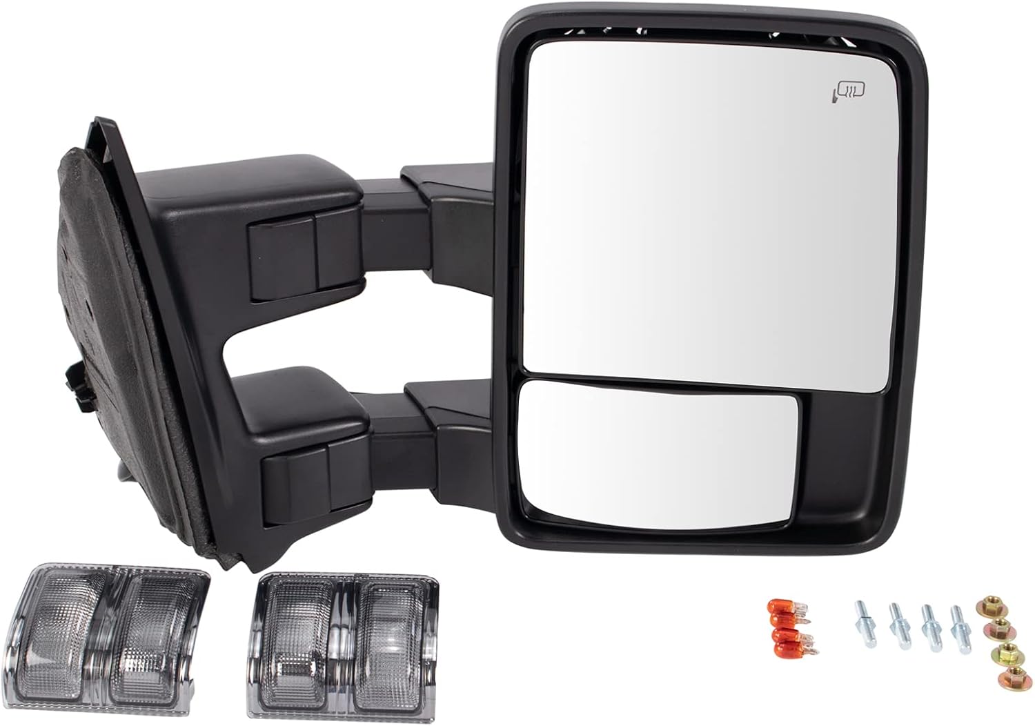 Trail Ridge Passenger Side Mirror Assembly Power Heated Power Folding Power Telescoping Towing Turn Signal Temp Sensor Compatible with 09-10 Ford F-250 Super Duty F-350 Super Duty F-450 Super Duty