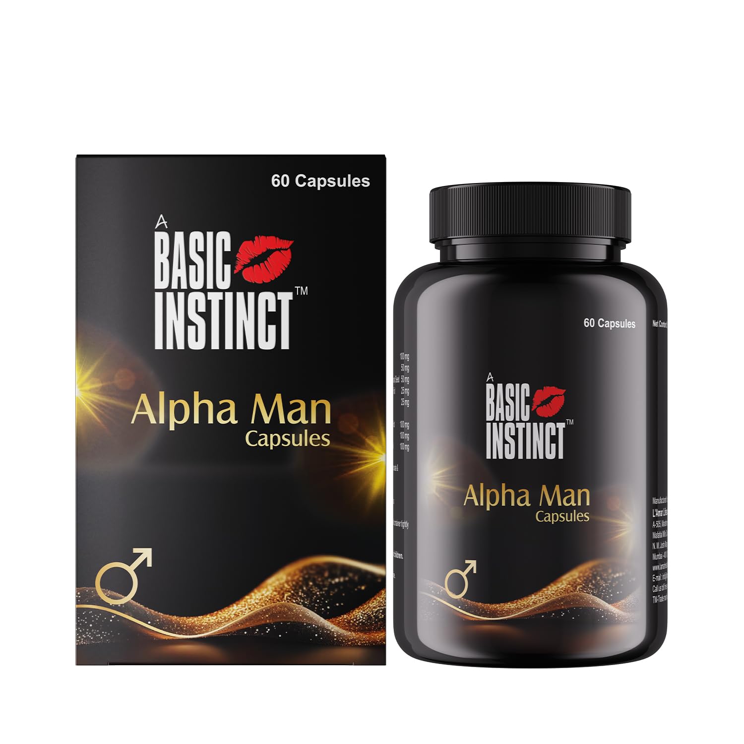 A Basic Instinct Alpha Man 60 Capsules | Ayurvedic Herbal Supplement for Men | Supports Energy, Stamina, Vitality & Overall Wellness with Ashwagandha, Shilajit & Gokshura | pack of 1-image-14