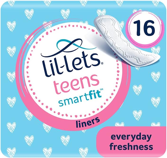 Teens Liners X 16, Petite and Slim Pantyliners for Girls and Teenagers, Unscented, for Very Light Flow, Breathable Panty Liners, First Periods, Vegan Friendly, Pack of 1, of 16 Pant Liners